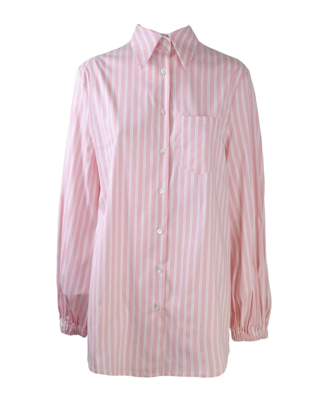 SEMICOUTURE Striped Cotton Shirt - Pink