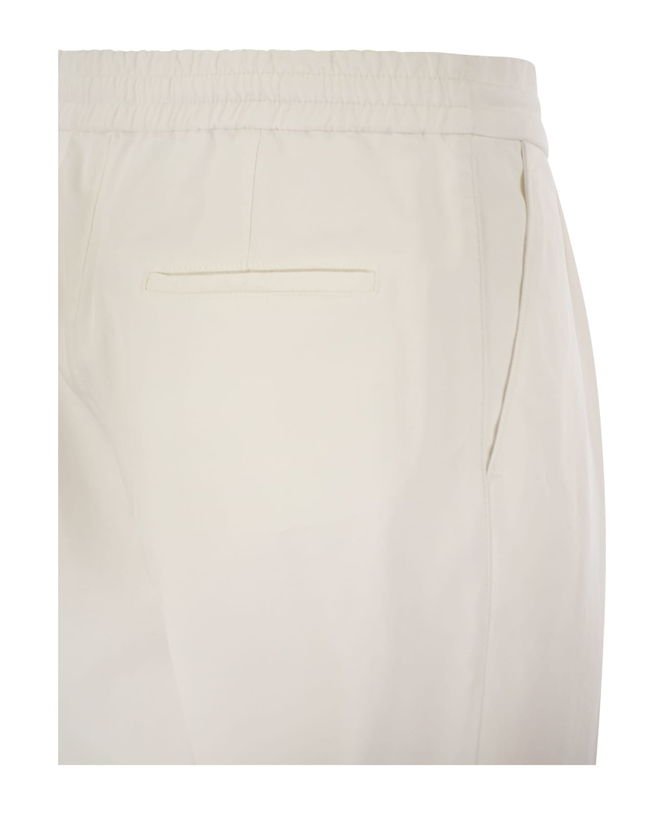 Brunello Cucinelli Cotton Drawstring Pants - White