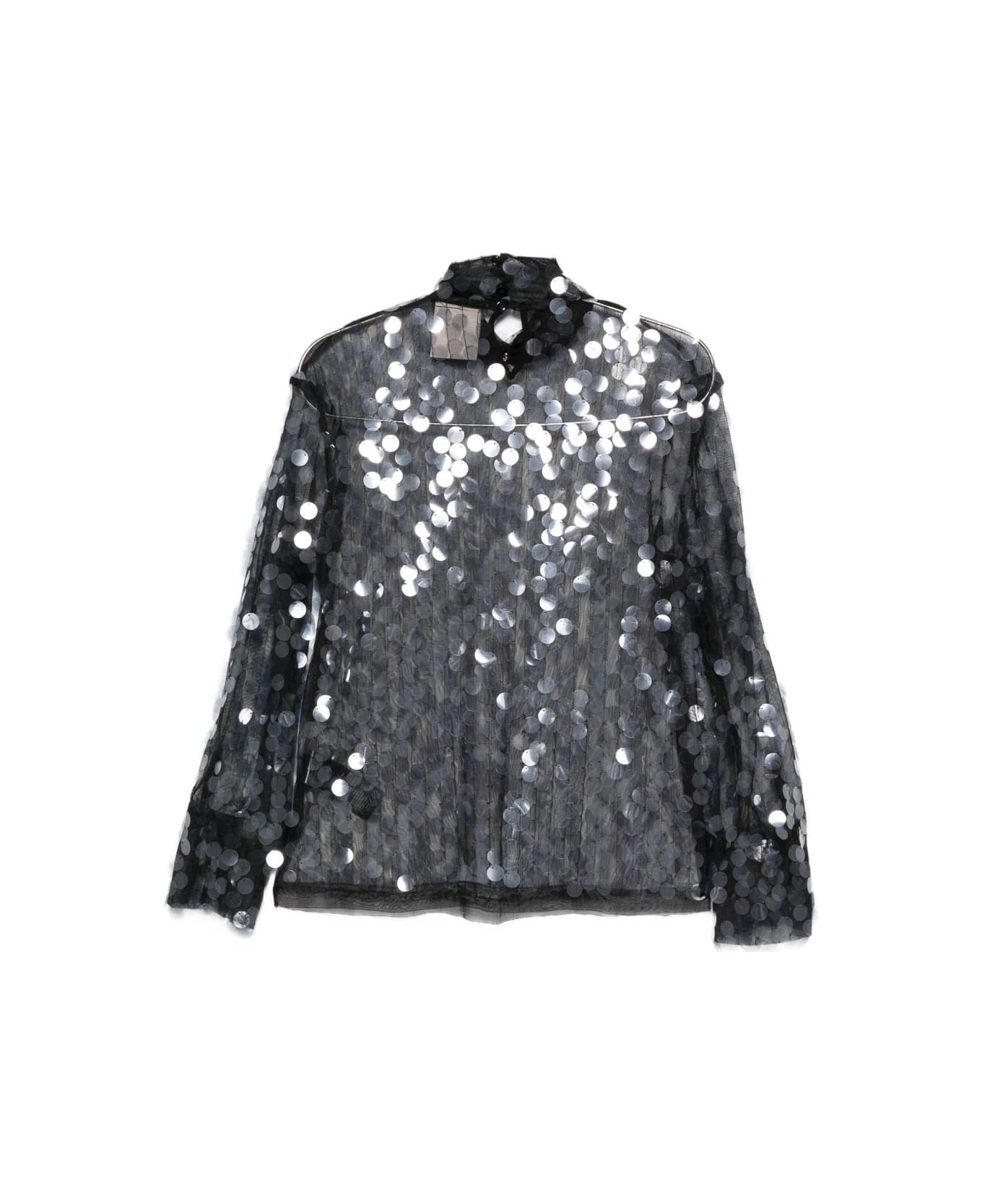 SEMICOUTURE Sequined Blouse - Black