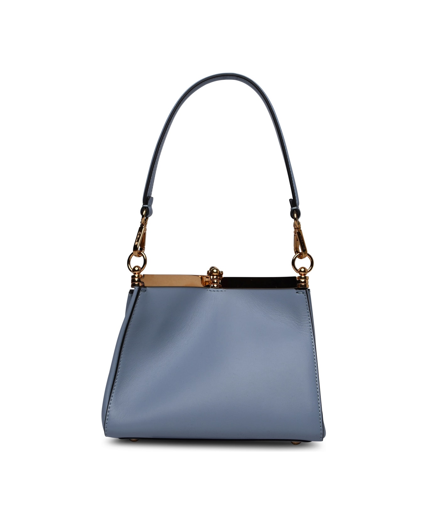 Etro 'vela' Light Blue Leather Bag - Blue トートバッグ