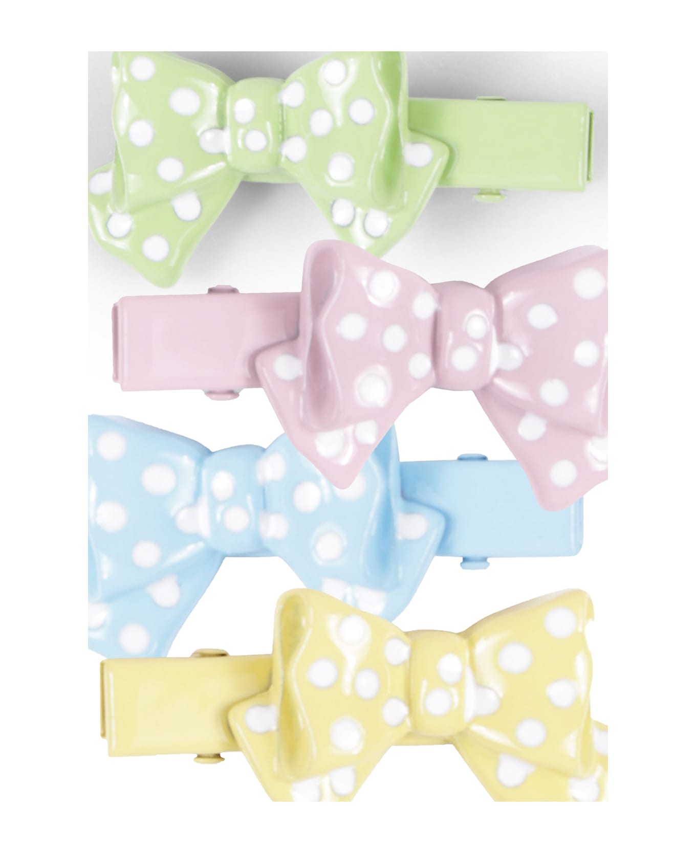 Monnalisa Multicolor Clip Set For Girl With Bow - Multicolor