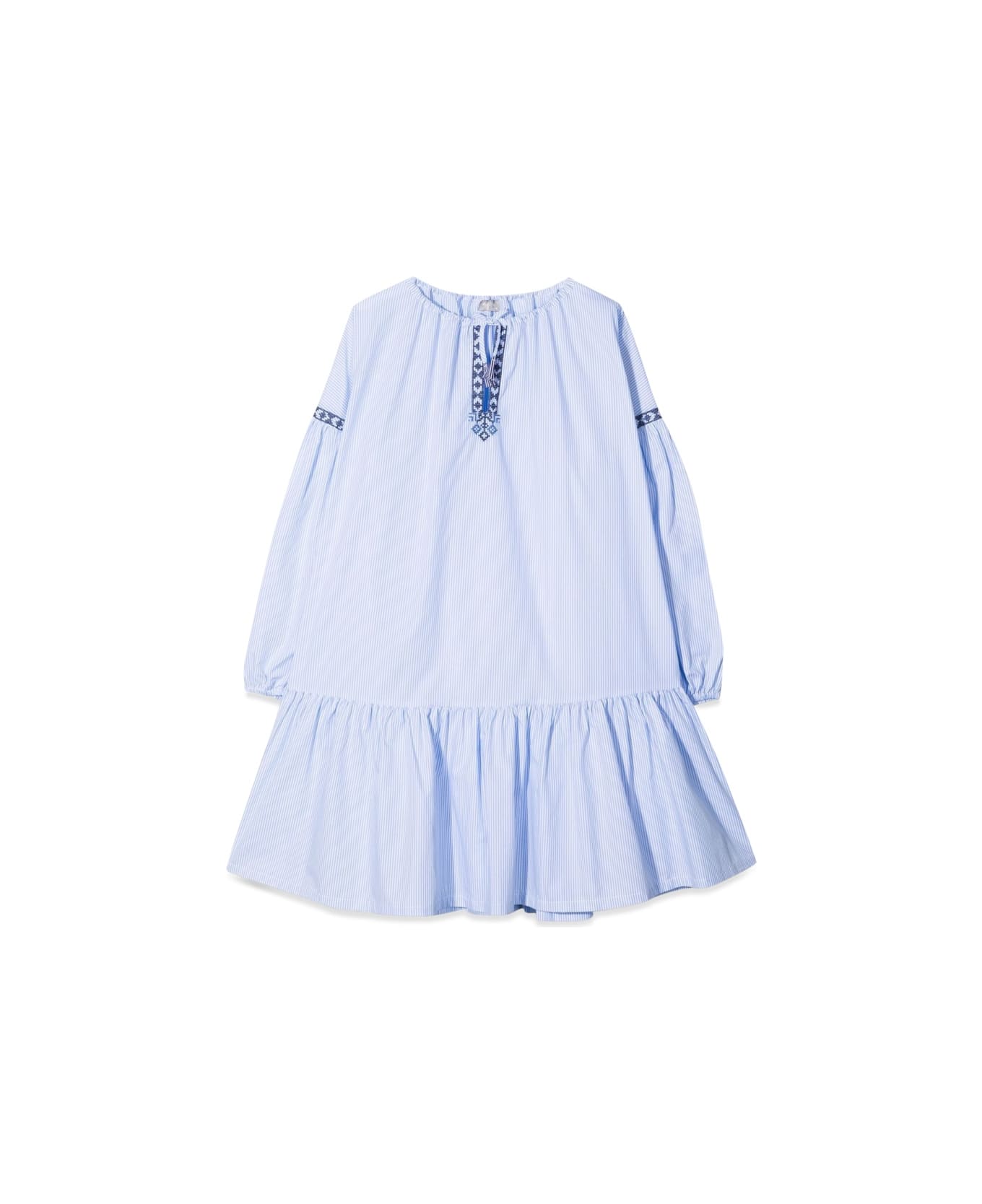 Il Gufo Light Blue M/long Dress - AZURE