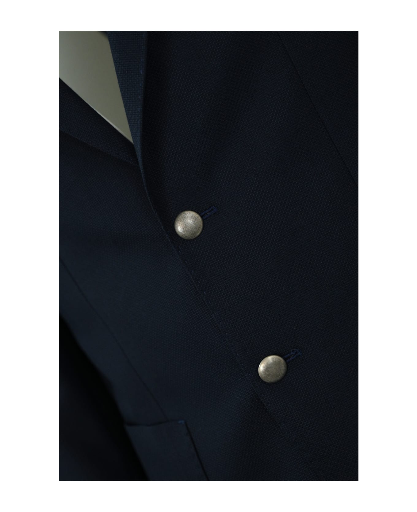 L.B.M. 1911 Single-breasted Cotton And Wool Jacket - Blu