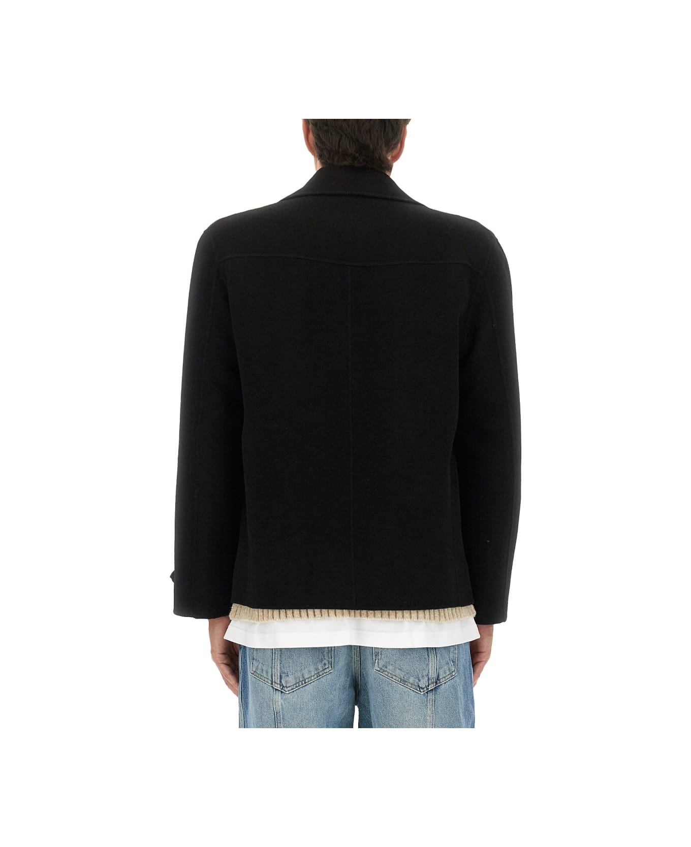 Moschino Double-breasted Jacket - BLACK