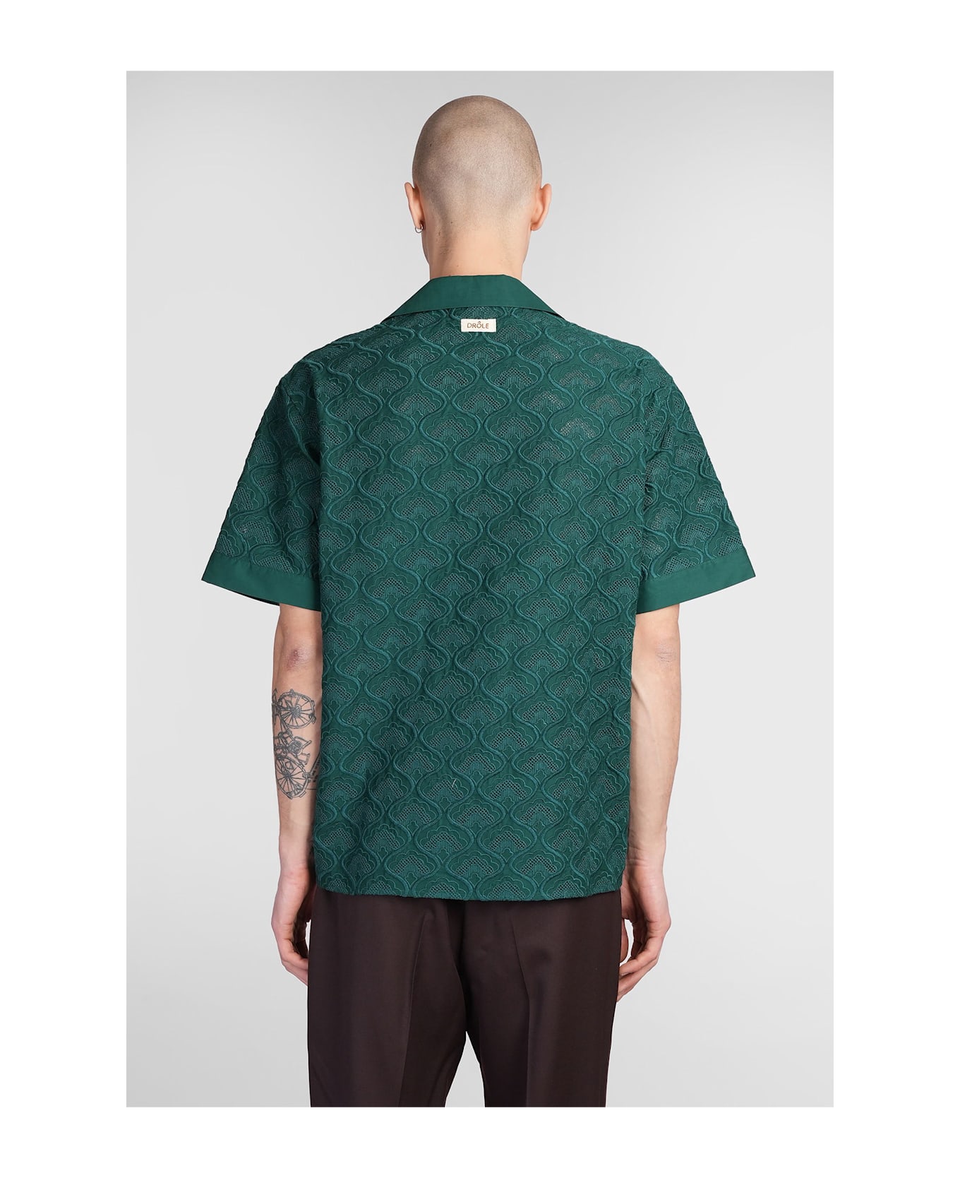 Drôle de Monsieur Shirt In Green Cotton - green