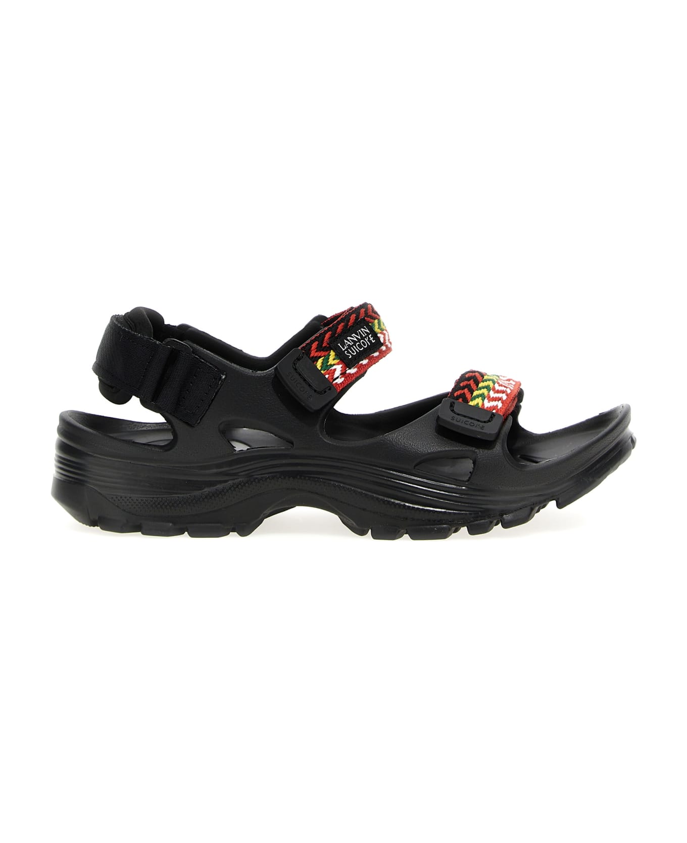 Lanvin Wave Curb Sandals - Black サンダル