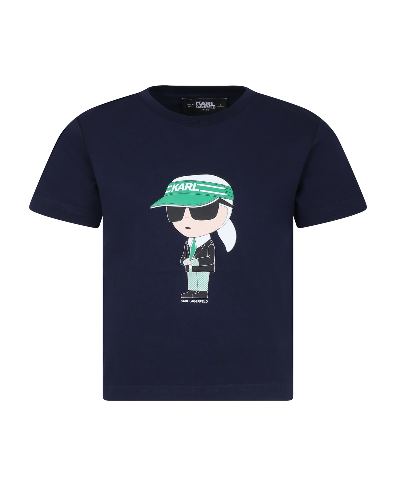 Karl Lagerfeld Kids Blue T-shirt For Kids With Karl - Blue