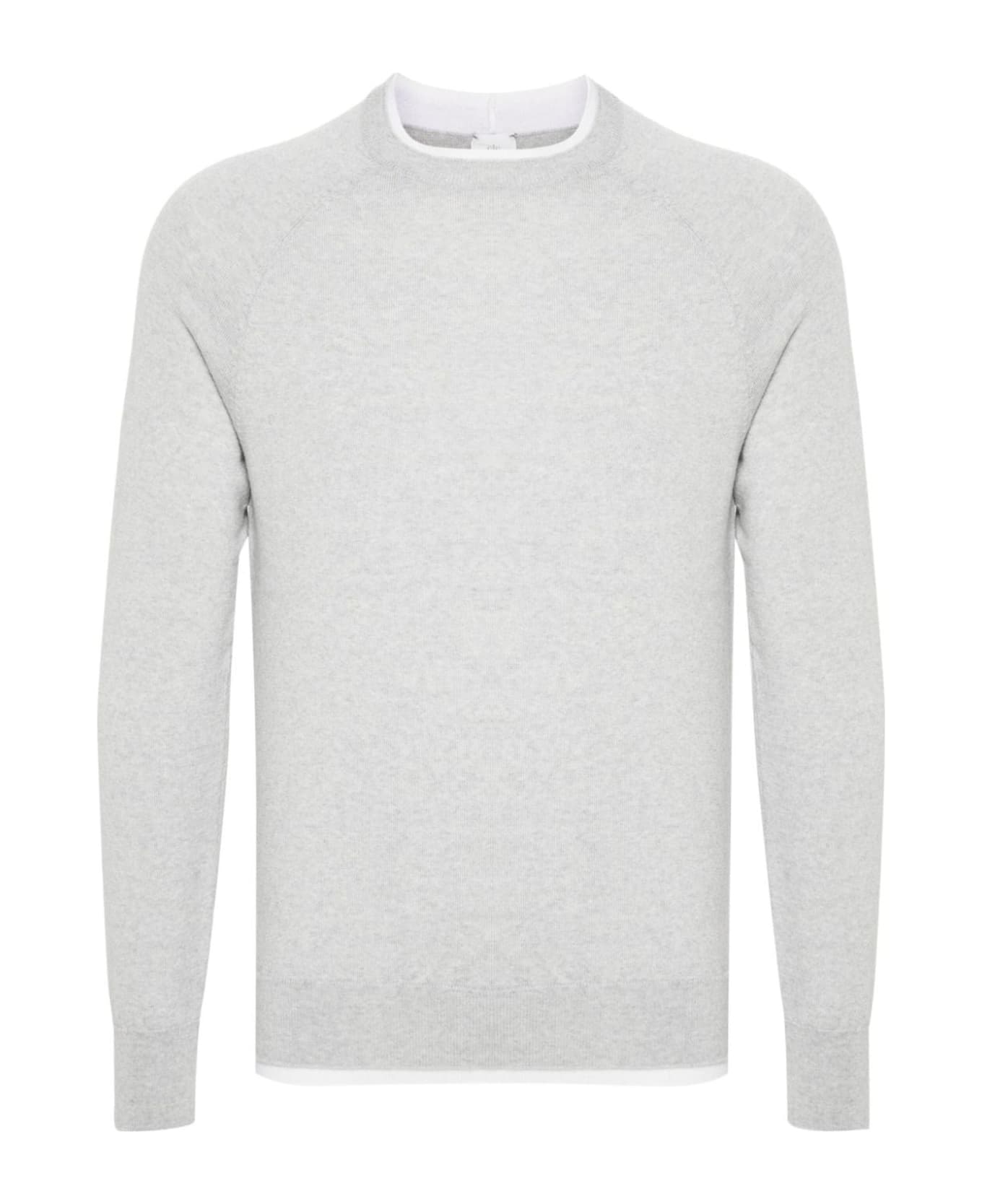 Eleventy Heather Grey Wool Sweater - Grey