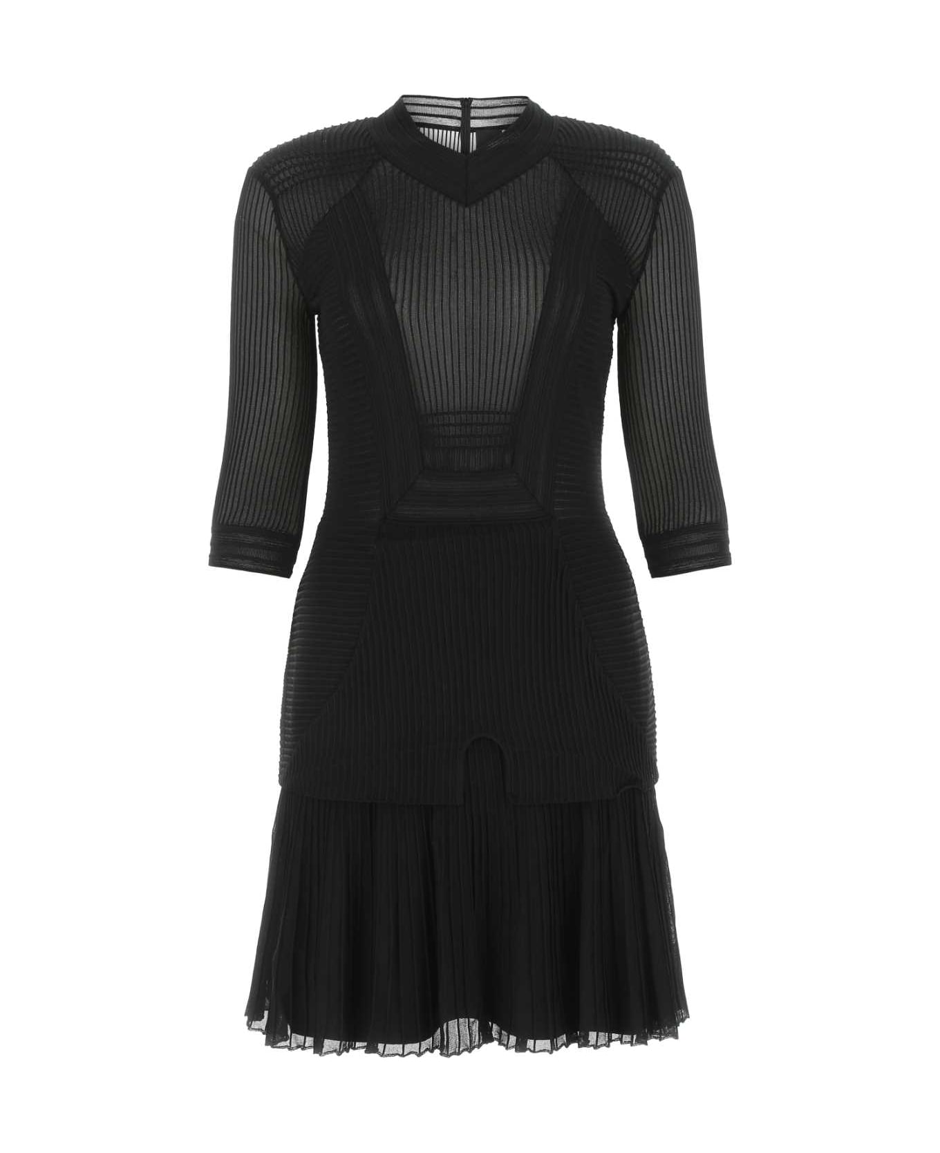 Givenchy Black Stretch Viscose Blend Mini Dress - 001 ワンピース＆ドレス