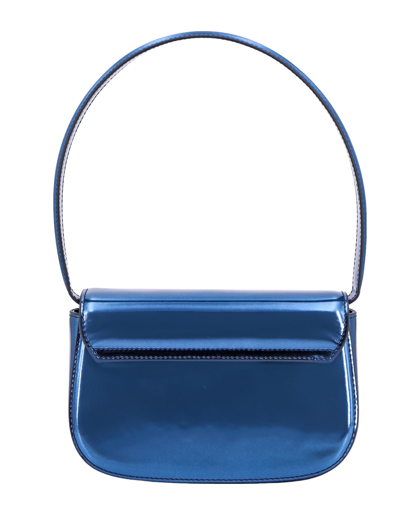 Diesel 1dr Metallic Leather Shoulder Bag - Blue