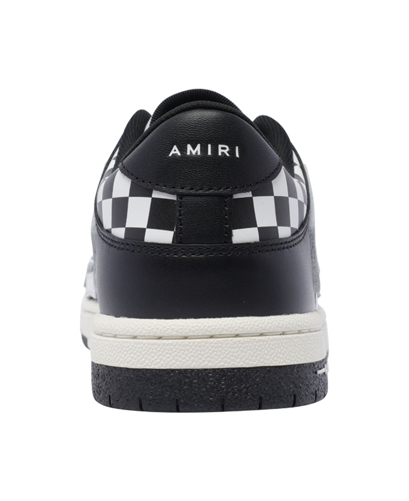 AMIRI Checkered Skel Top Low Sneakers - Black