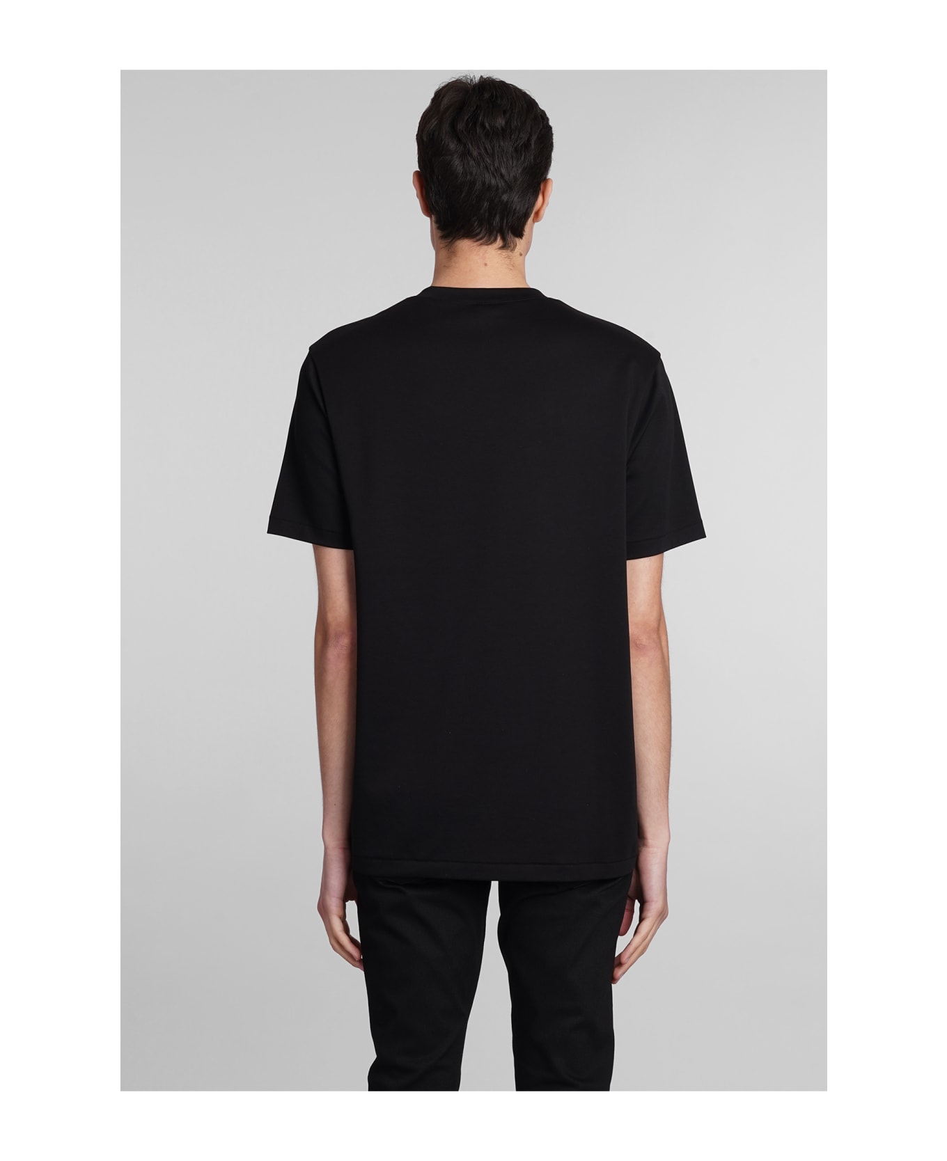 Attachment T-shirt In Black Cotton - black