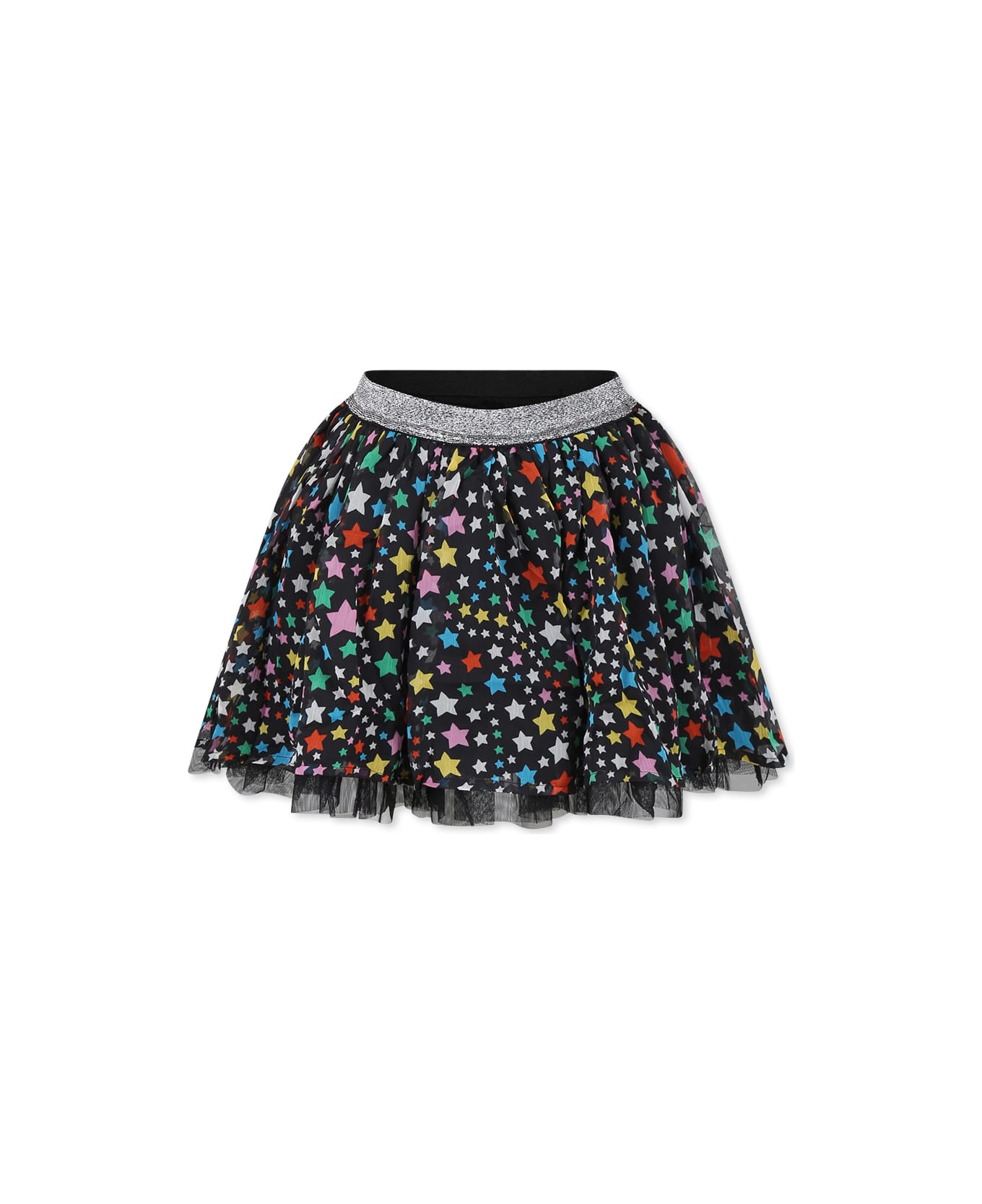 Stella McCartney Kids Black Skirt For Girl With Stars - Black