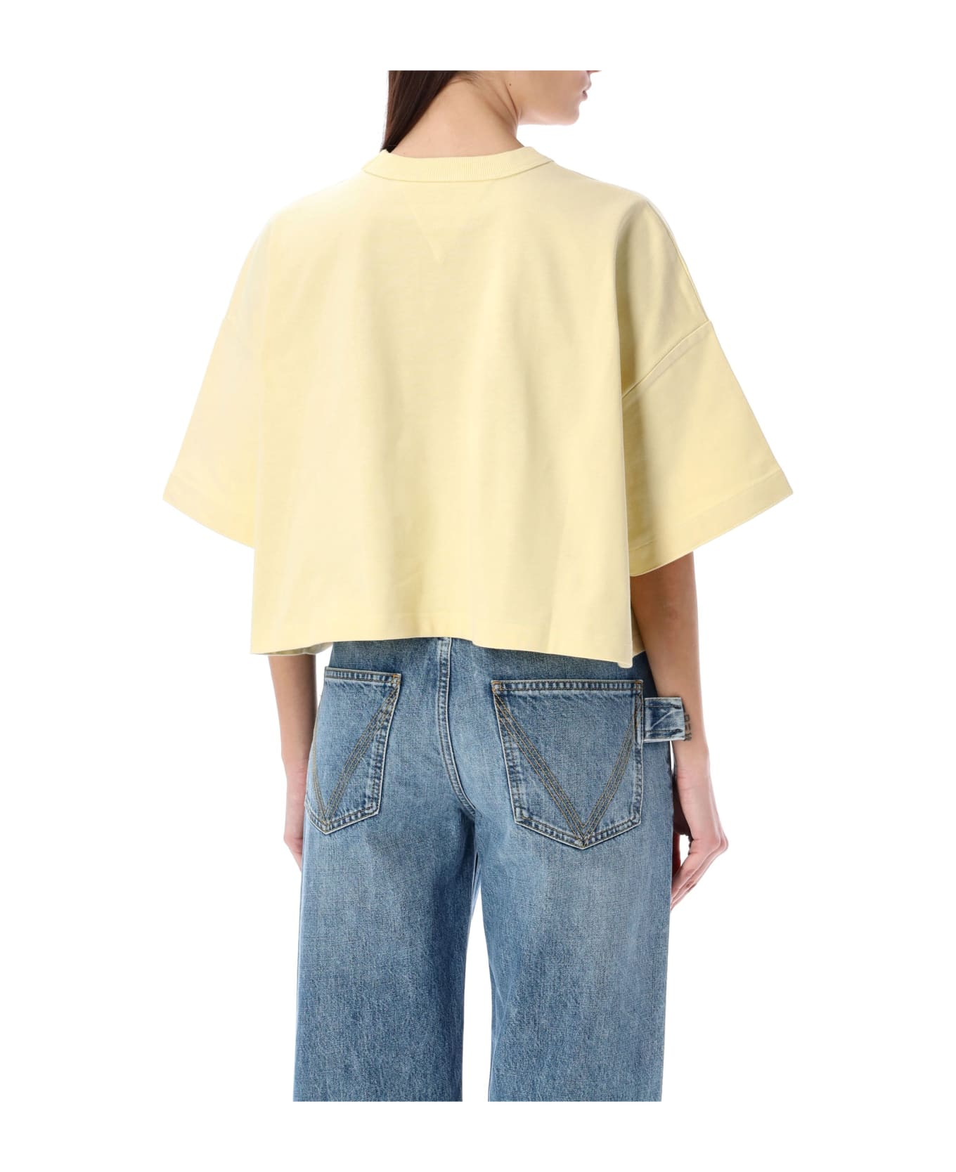 Bottega Veneta Cropped Pocket T-shirt - Yellow