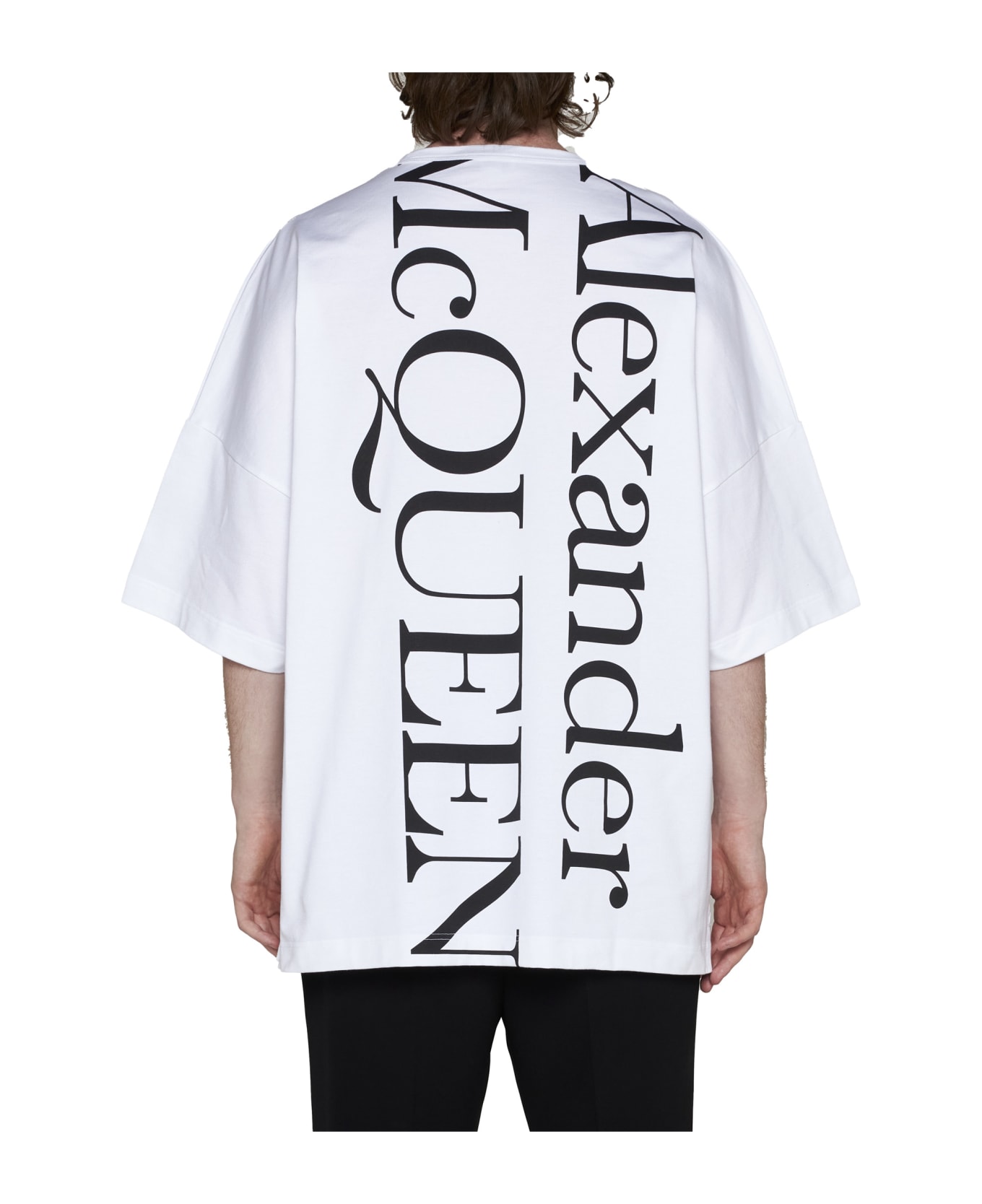 Alexander McQueen Oversize Logo T-shirt - White