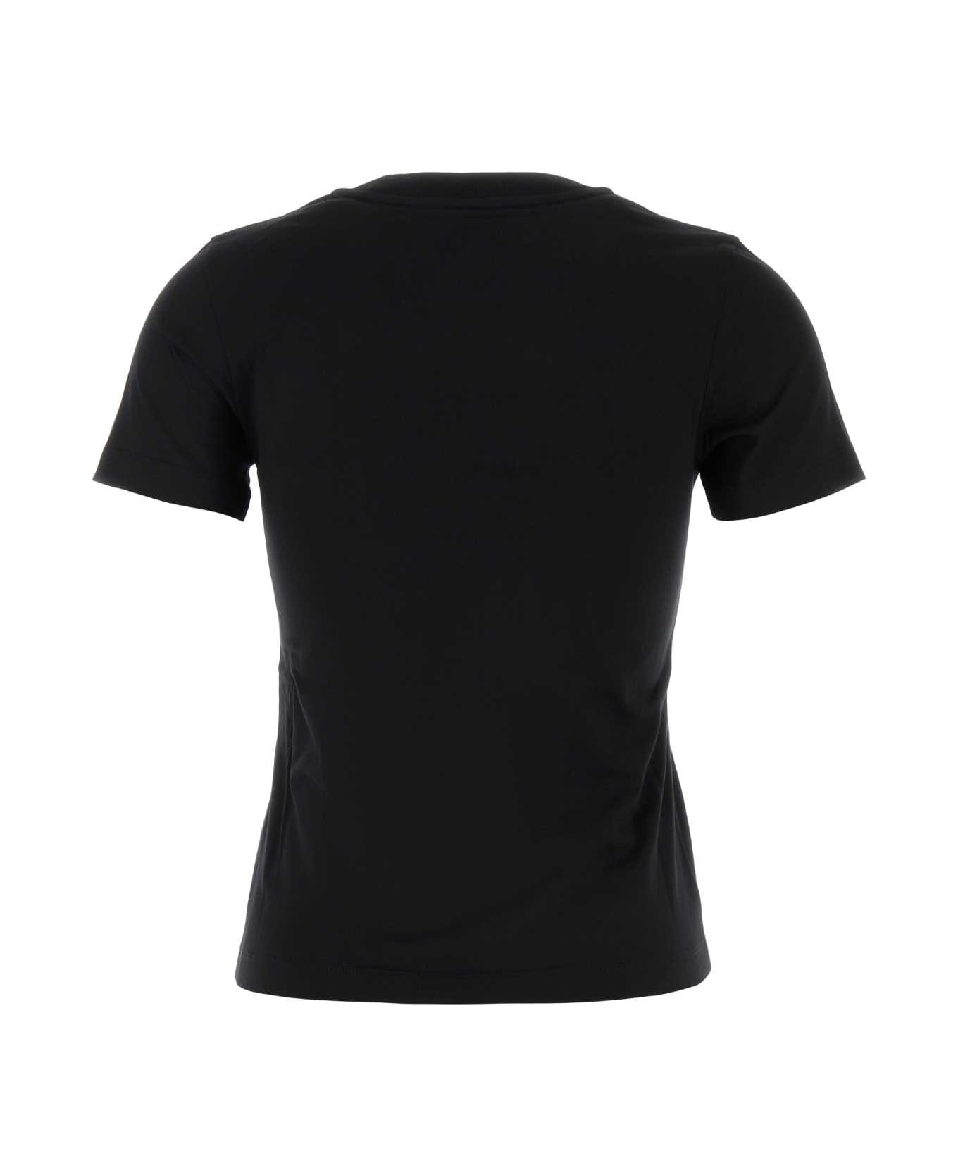 Moncler Black Cotton T-shirt - BLACK