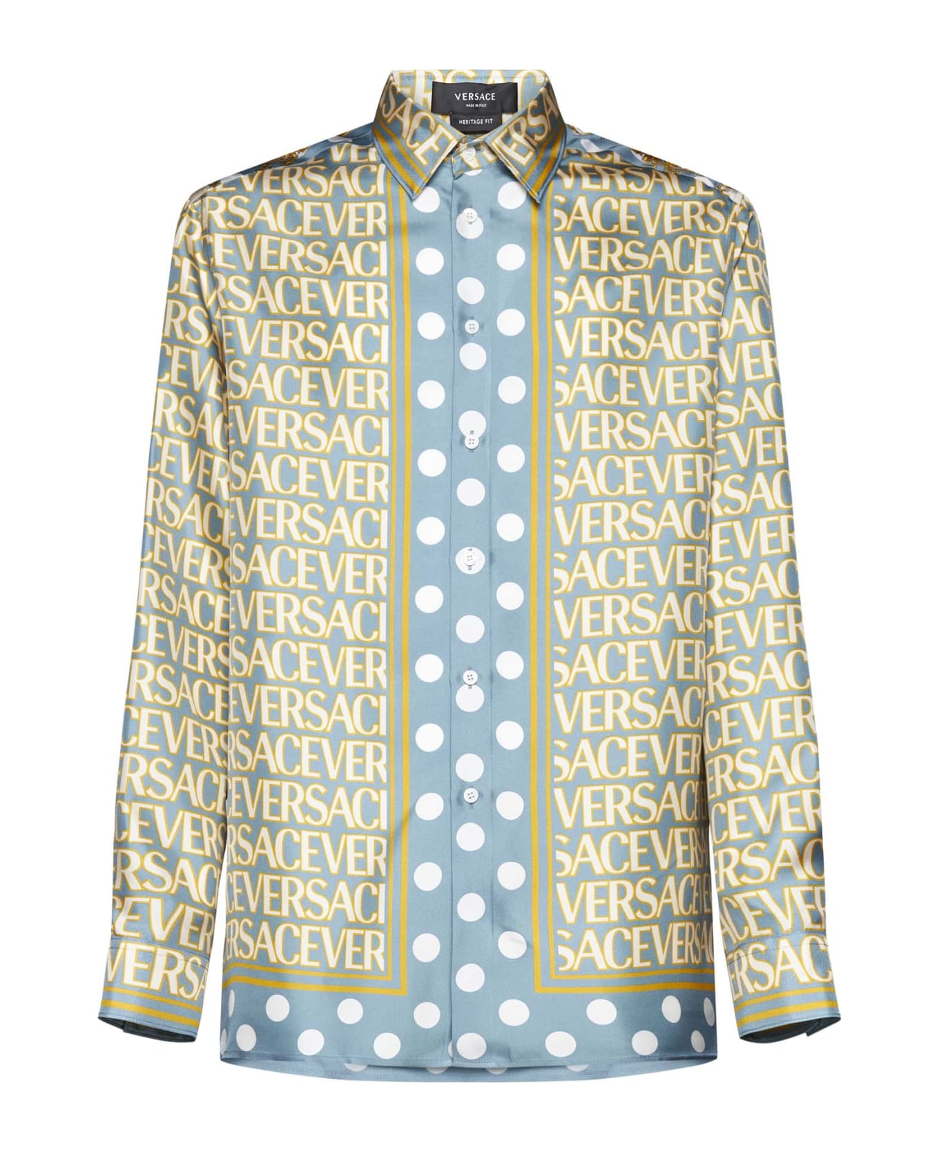 Versace Shirt In Silk Twill - Multicolor