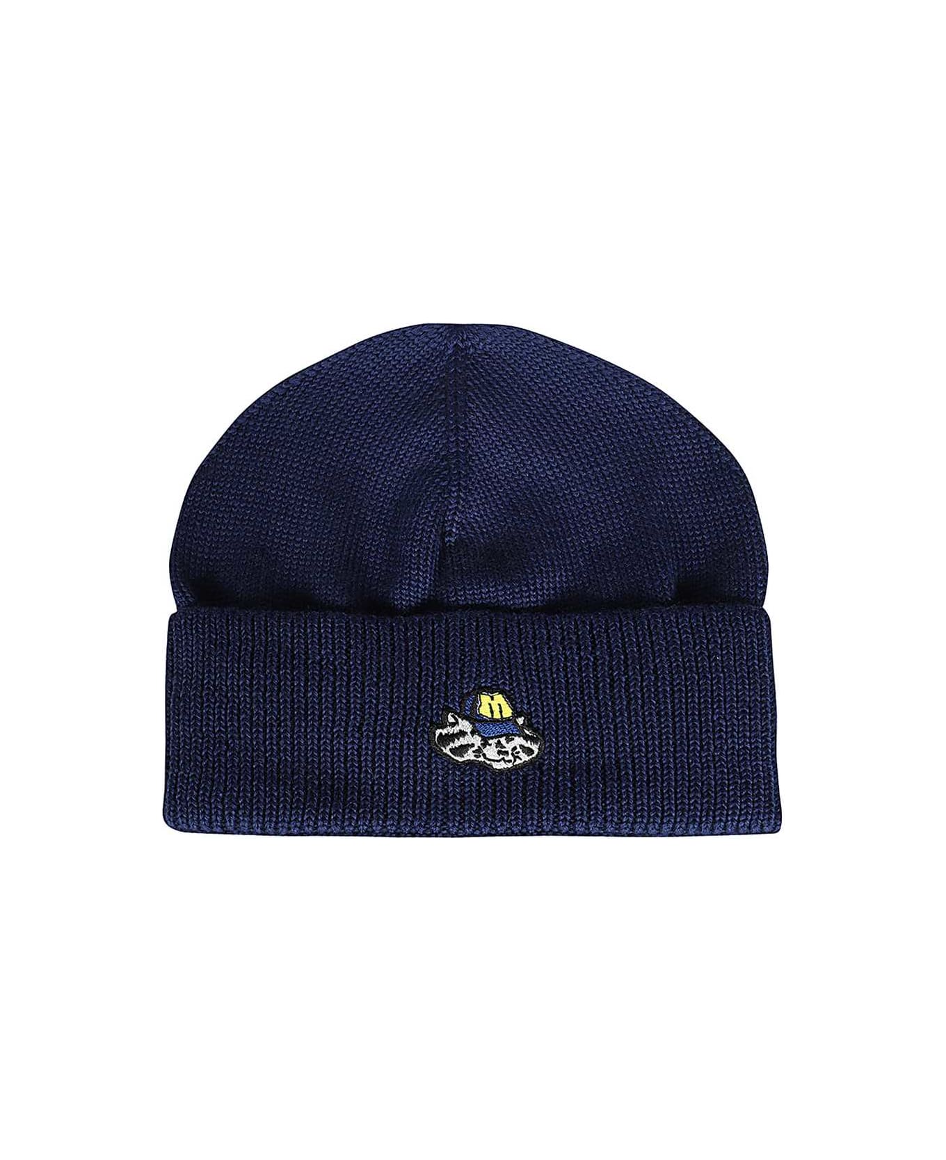 MSGM Knitted Beanie - blue