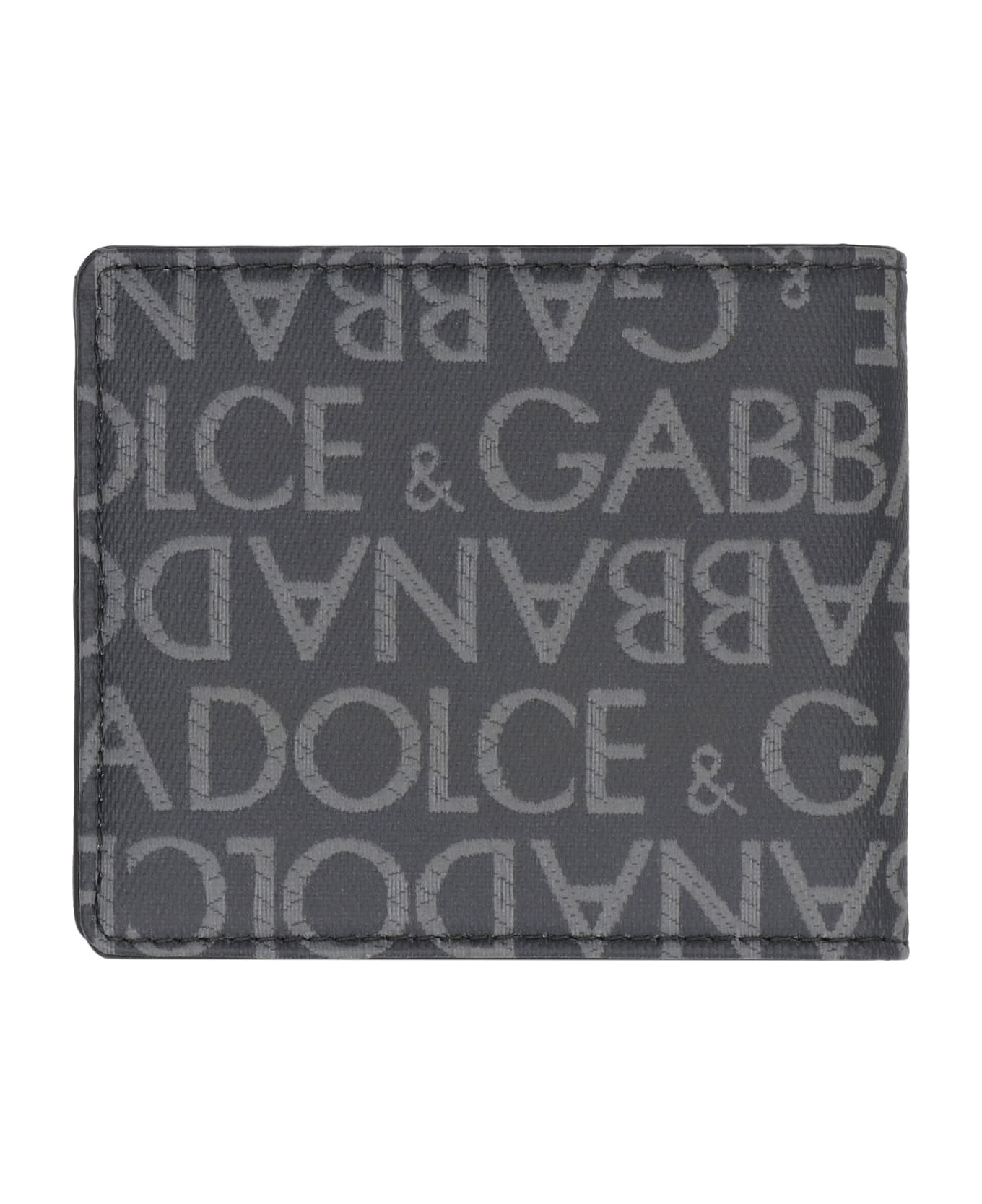 Dolce & Gabbana All-over Logo Wallet - black 財布