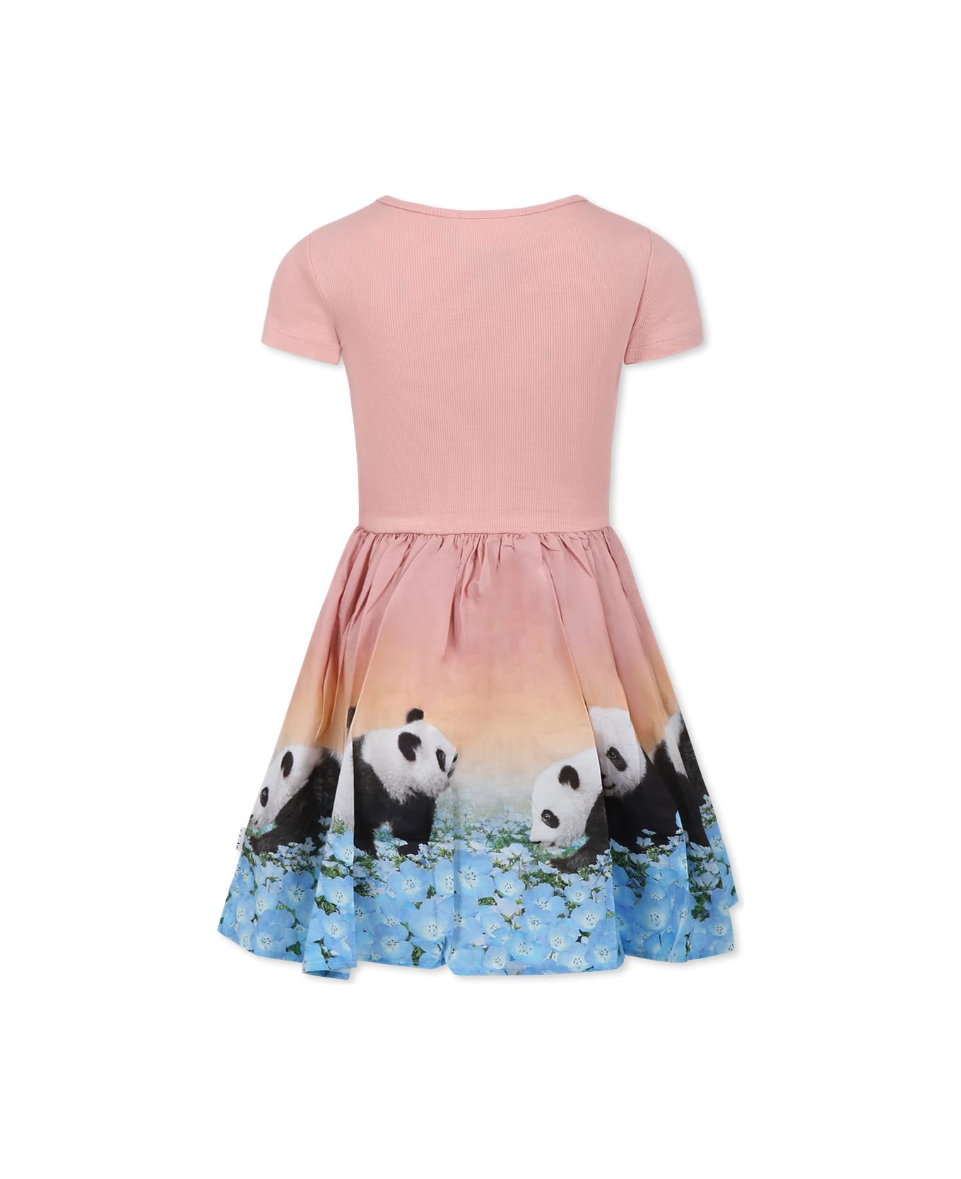 Molo Pink Dress For Girl With Panda - Pink