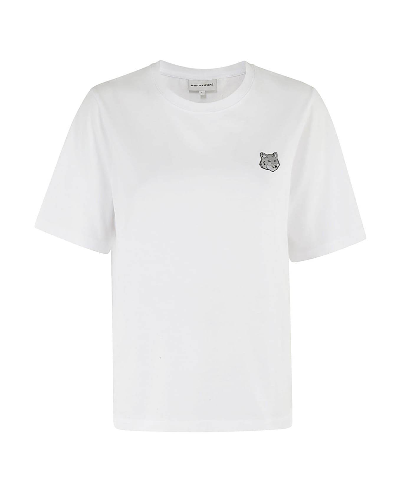 Maison Kitsuné Bold Fox Head Patch - White Tシャツ