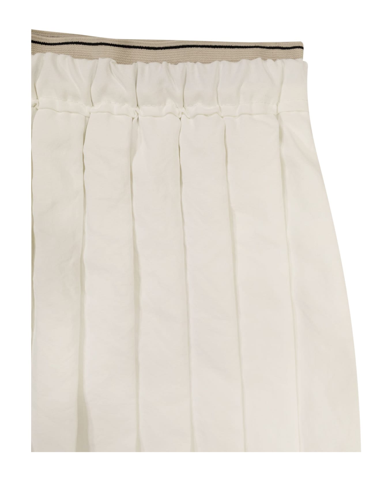 Brunello Cucinelli Technical Fabric Skirt - White