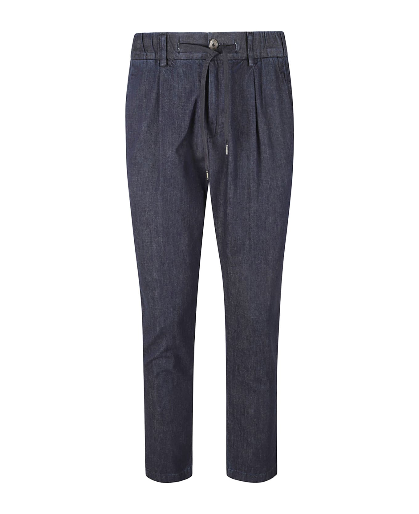 Herno Drawstring Waist Slim Fit Trousers - Blue Navy ボトムス