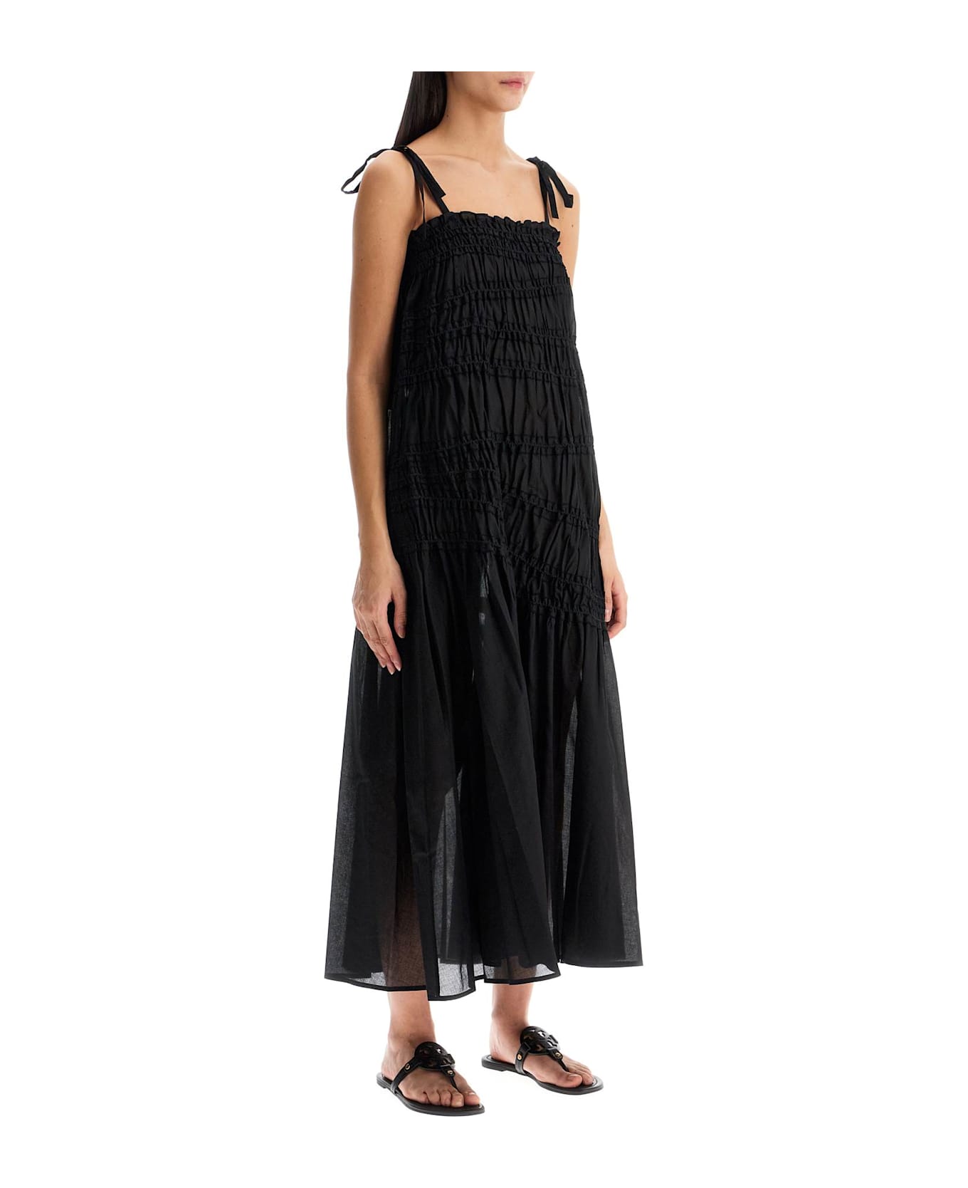 Tory Burch 
shoulder Tie
 Dress - BLACK (Black)