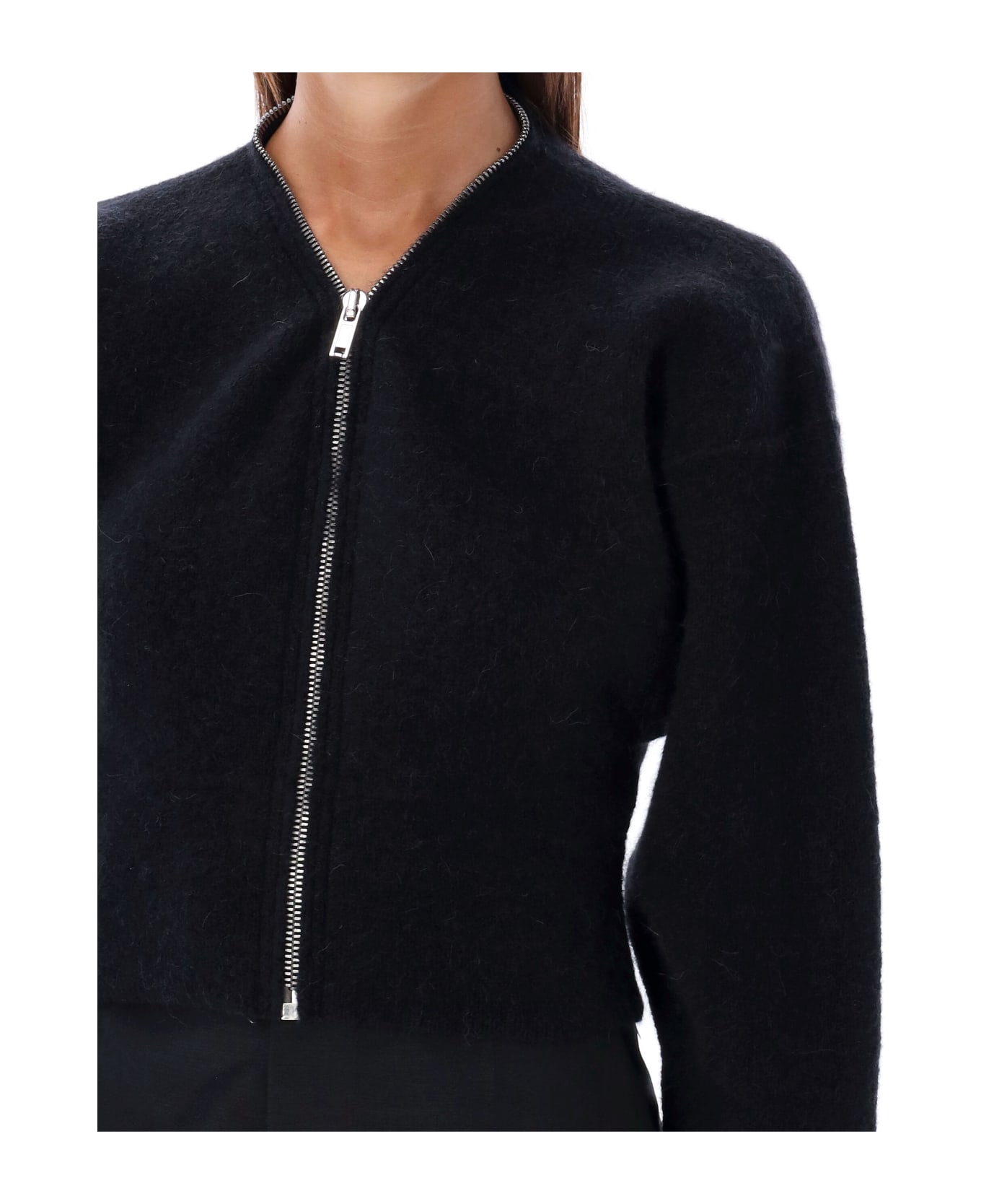 Rick Owens Batwing Klaus Zip Cardigan - BLACK