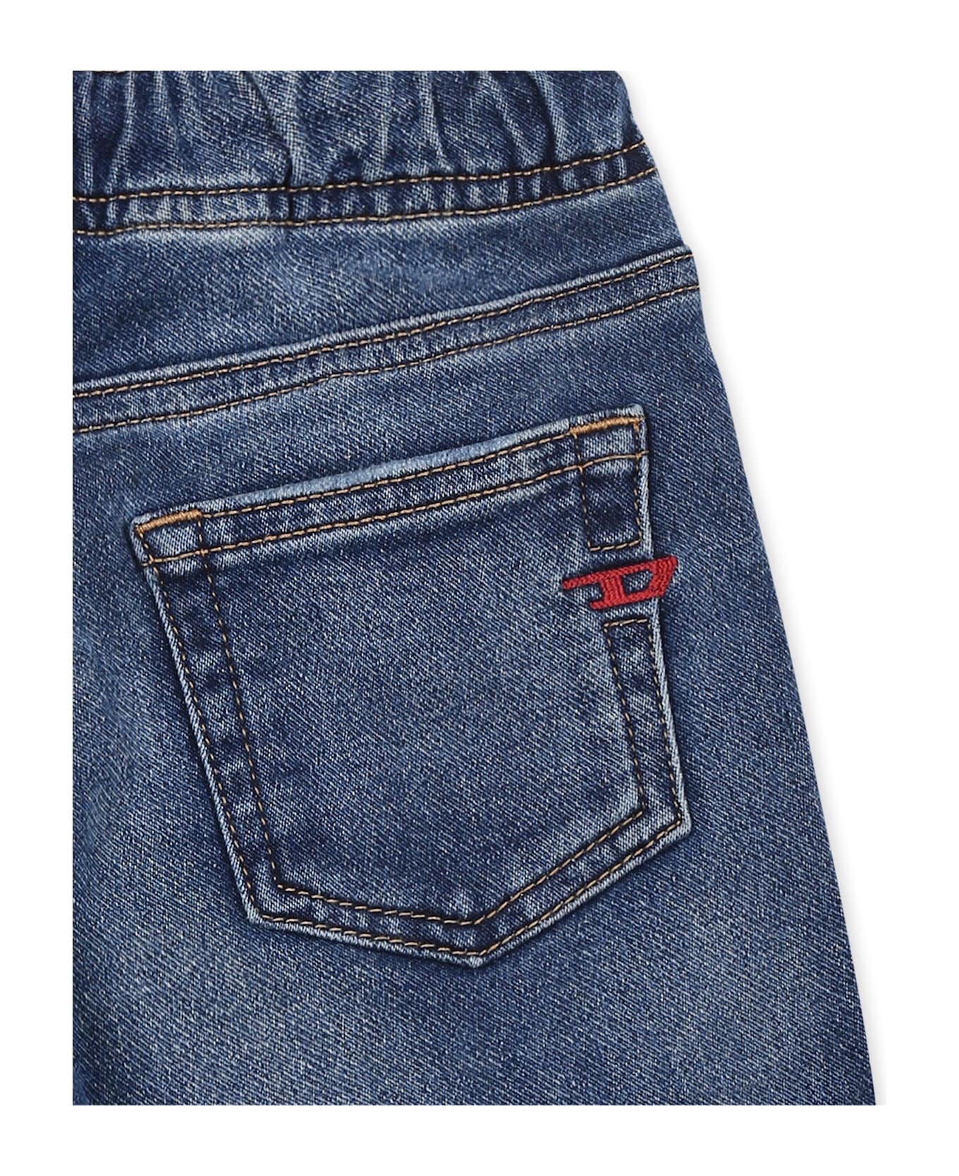 Diesel Blue Jeans For Baby Boy With Logo - Denim