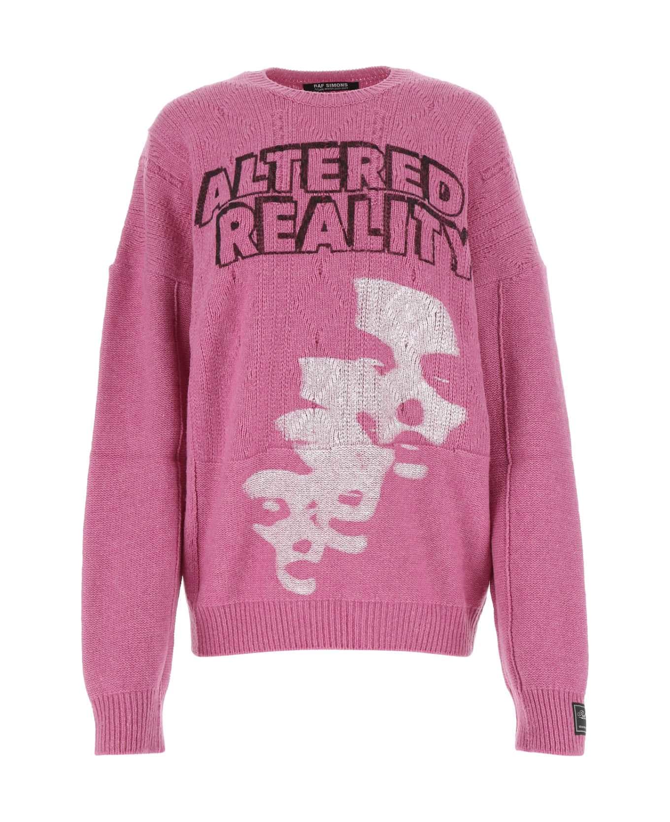 Raf Simons Pink Wool Oversize Sweater - 0059