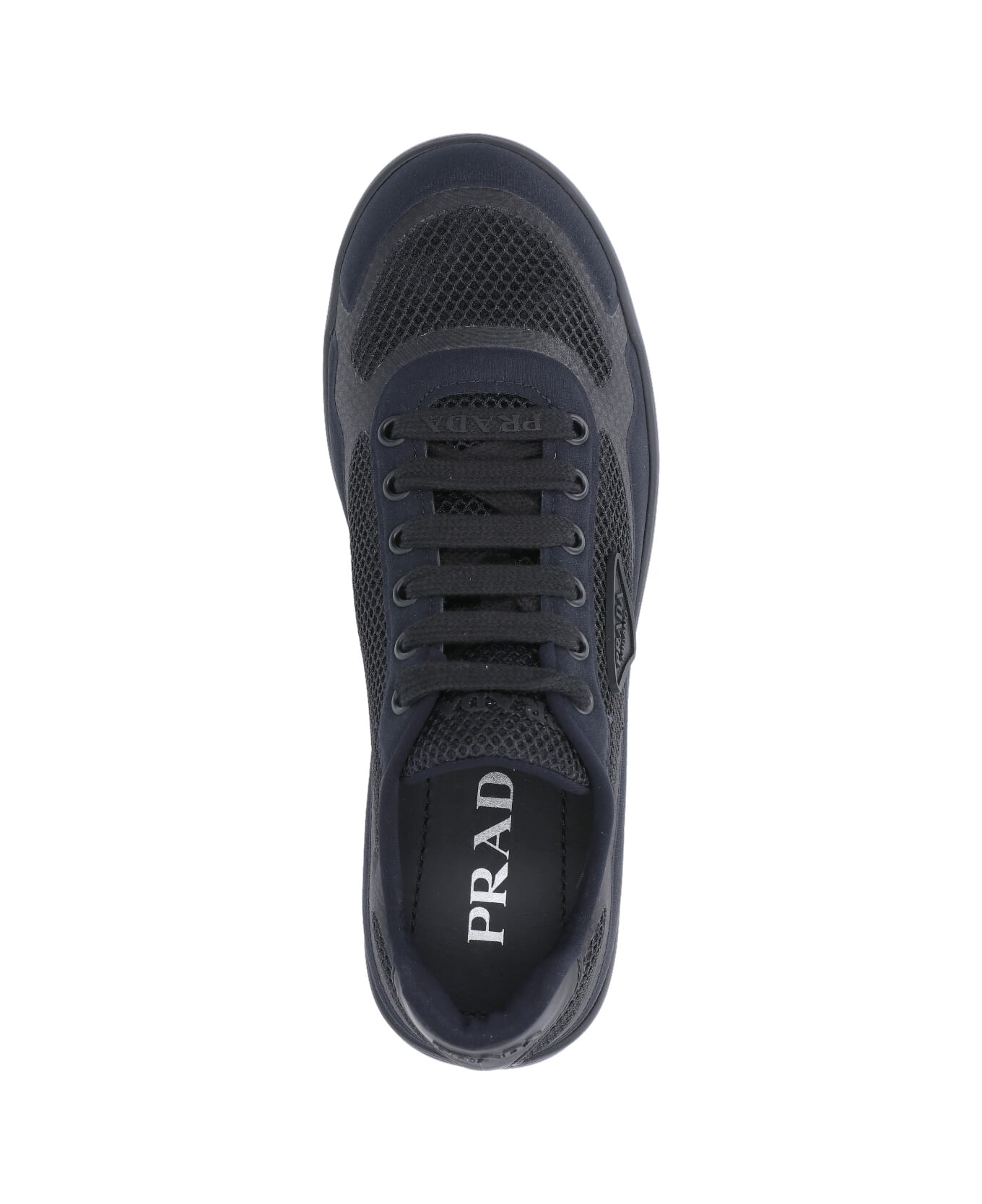 Prada Logo Sneakers - Black  