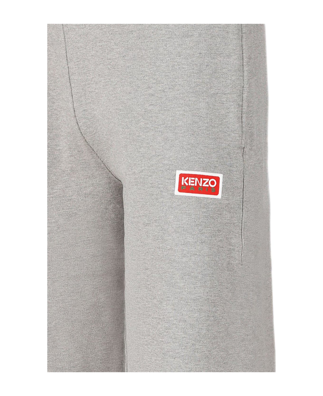 Kenzo Trousers With Logo - PEARL GREY