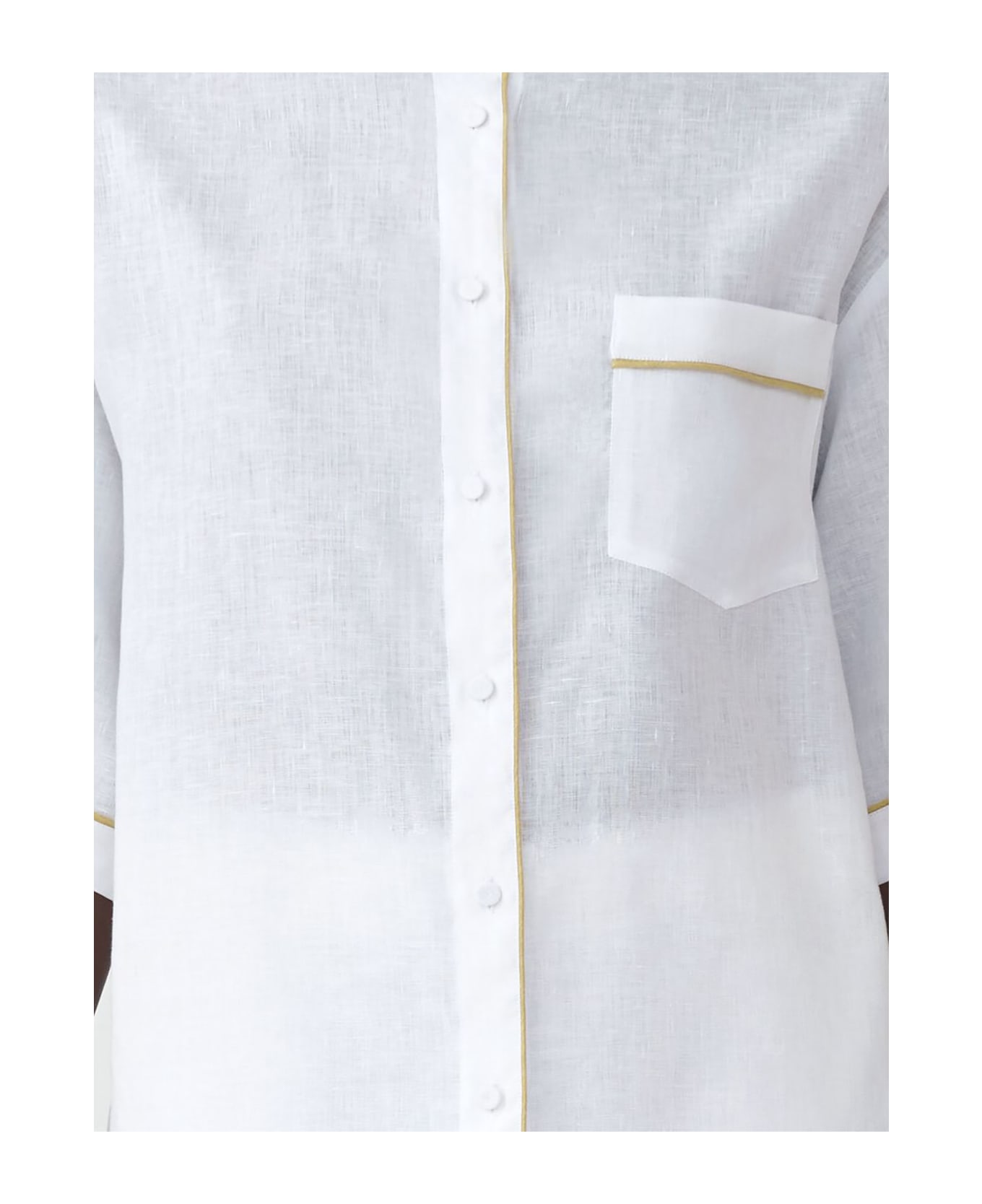 Fabiana Filippi White Linen Shirt - White