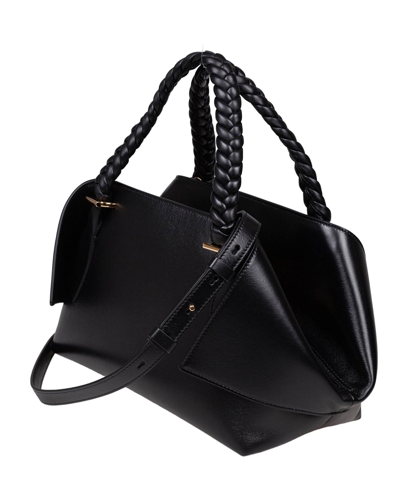 Ferragamo Scarf Sh Handbag In Calfskin Color Black - Black