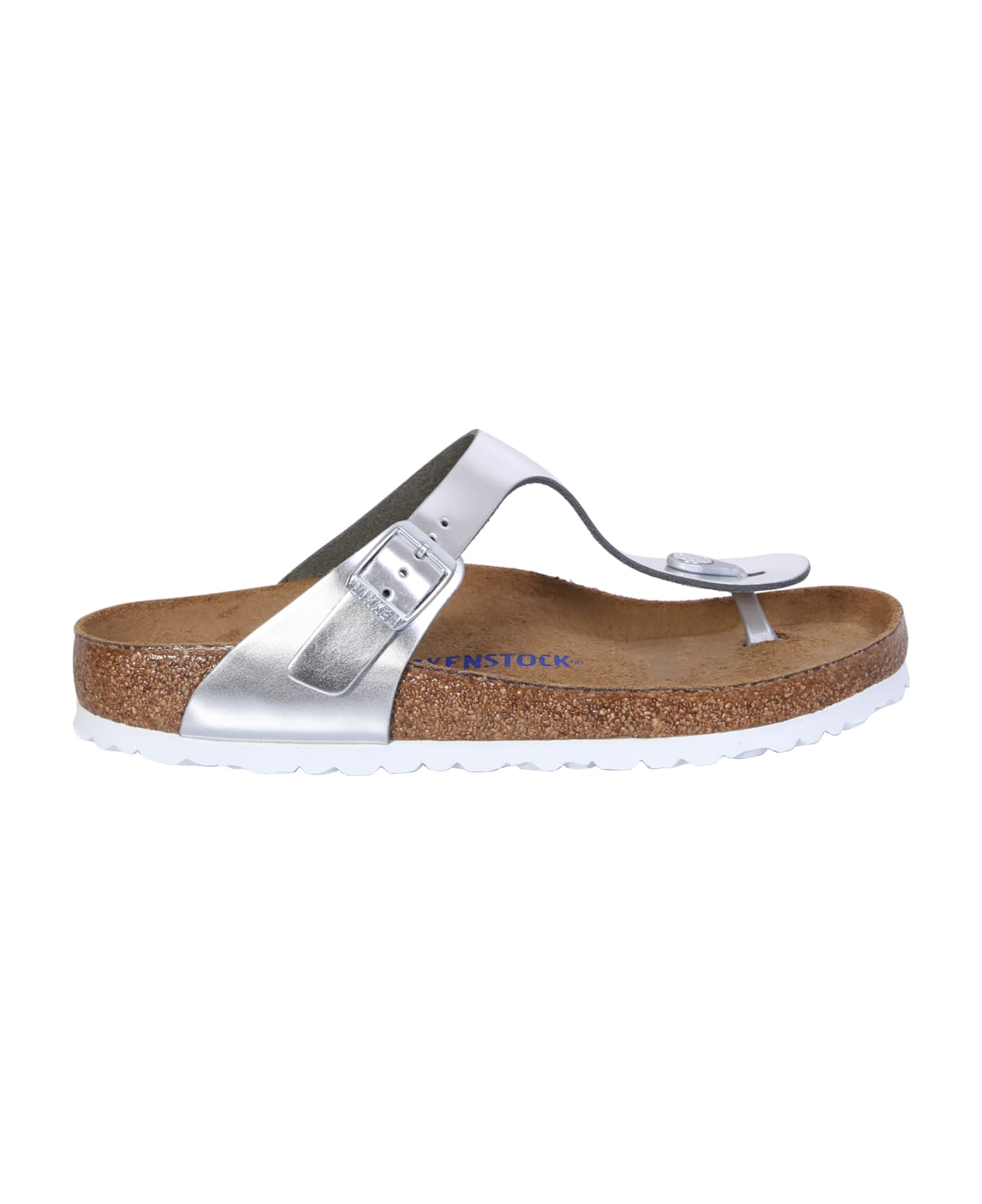 Birkenstock Gizeh Silver Sandal - Metallic