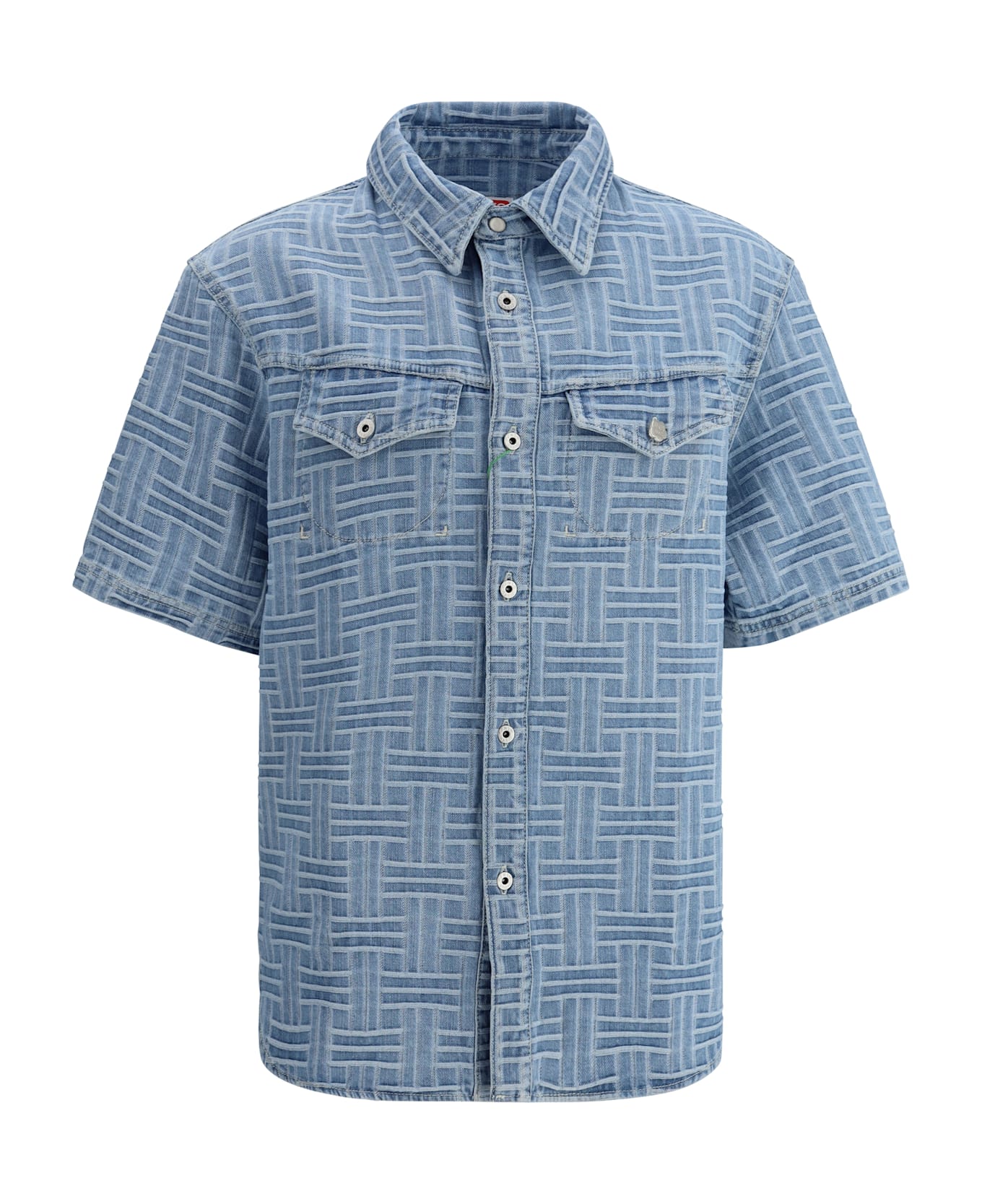 Kenzo Embroidered Denim Shirt - Bleached Blue