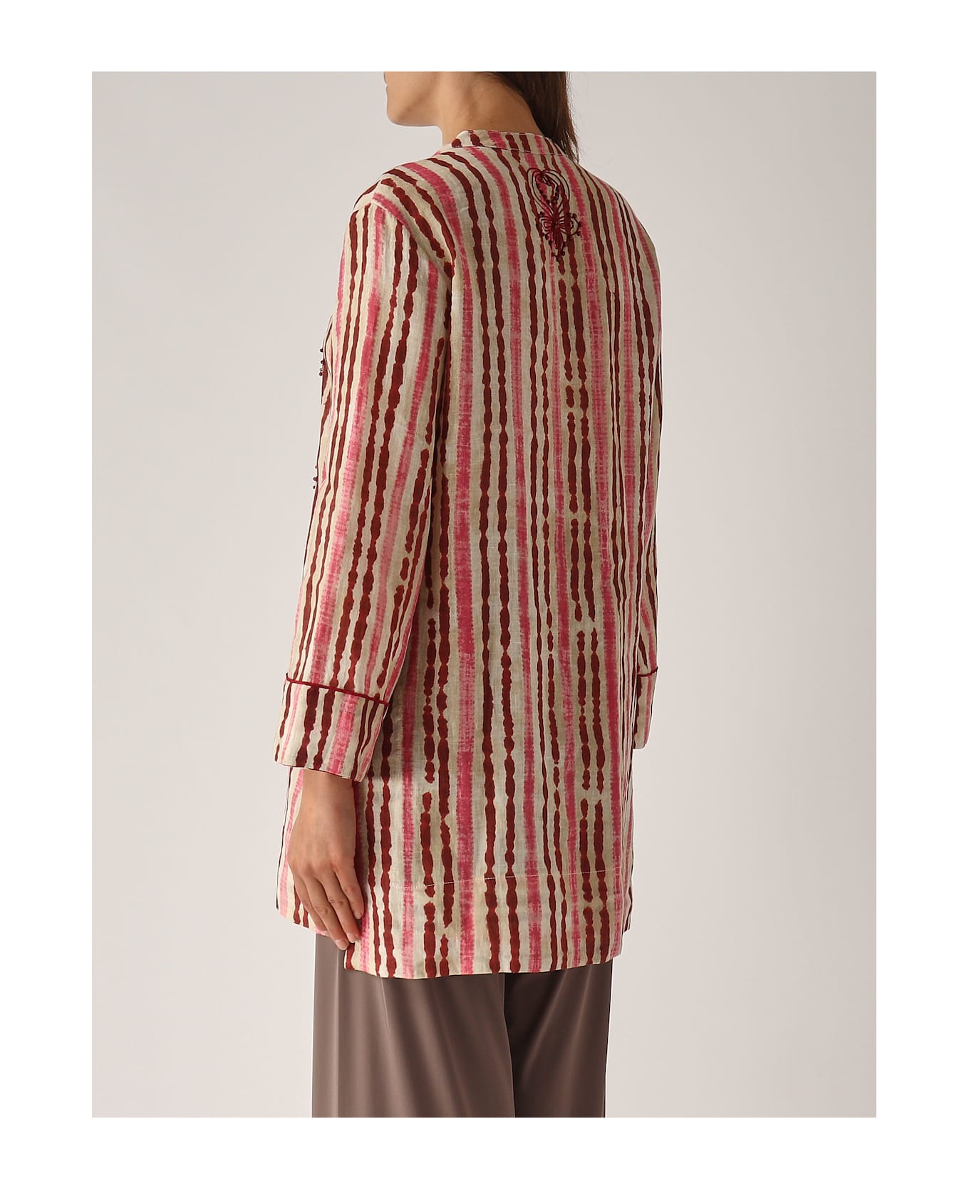Malìparmi Camicia Caftano Shirt - ROSA-BEIGE