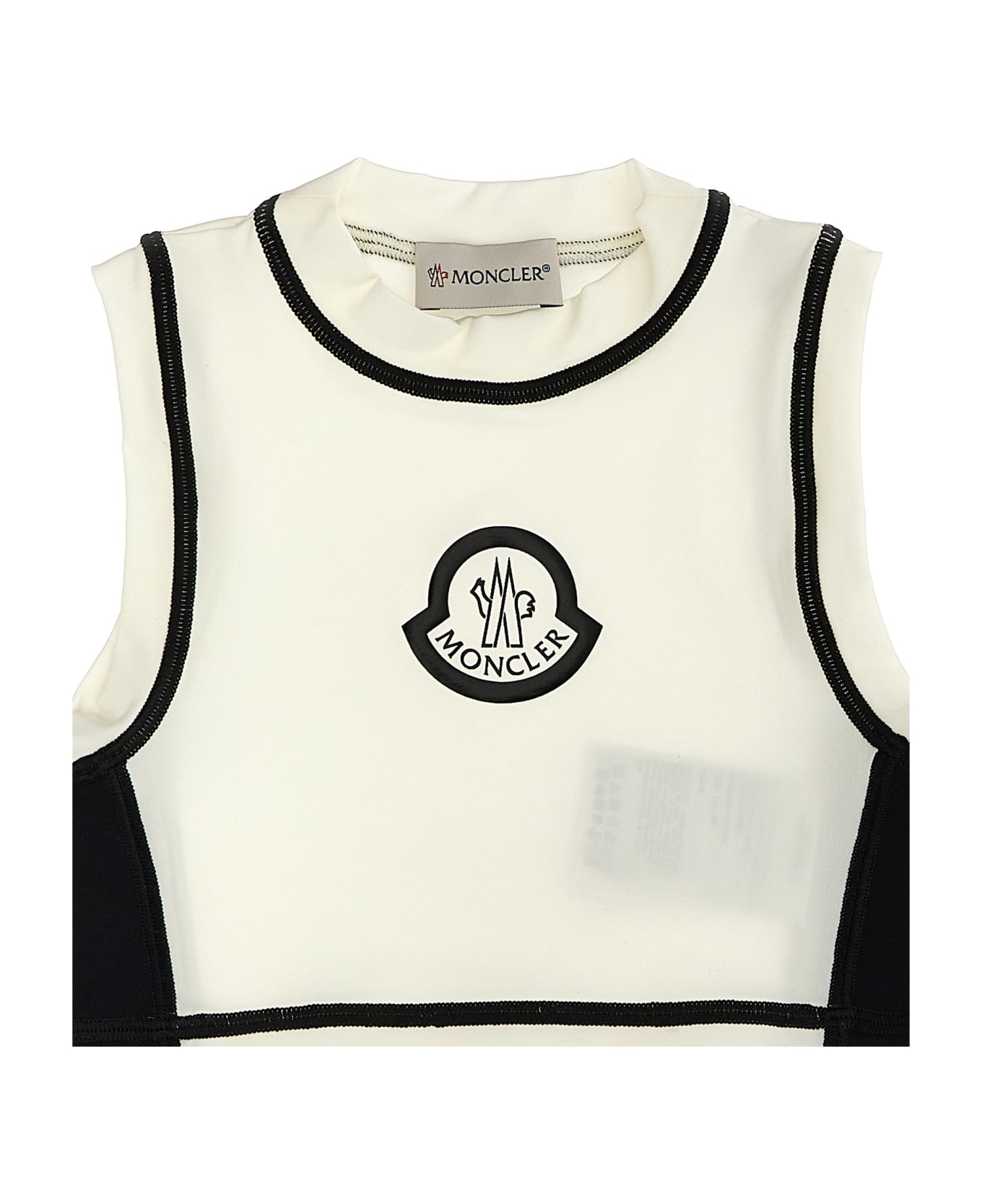 Moncler Logo Print Bikini Set - White/Black 水着