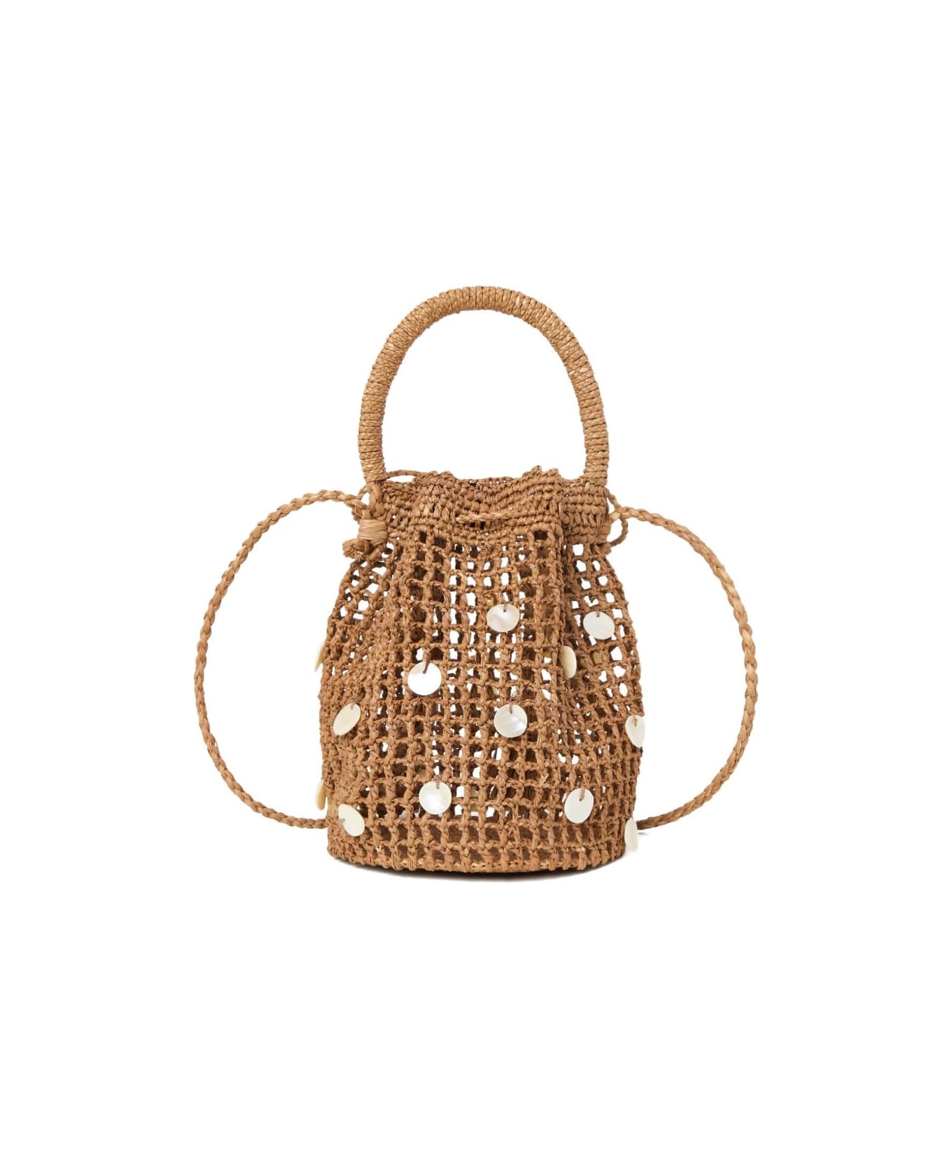 Alanui Precious Moments Rafia Bucket Bag - Marrone chiaro