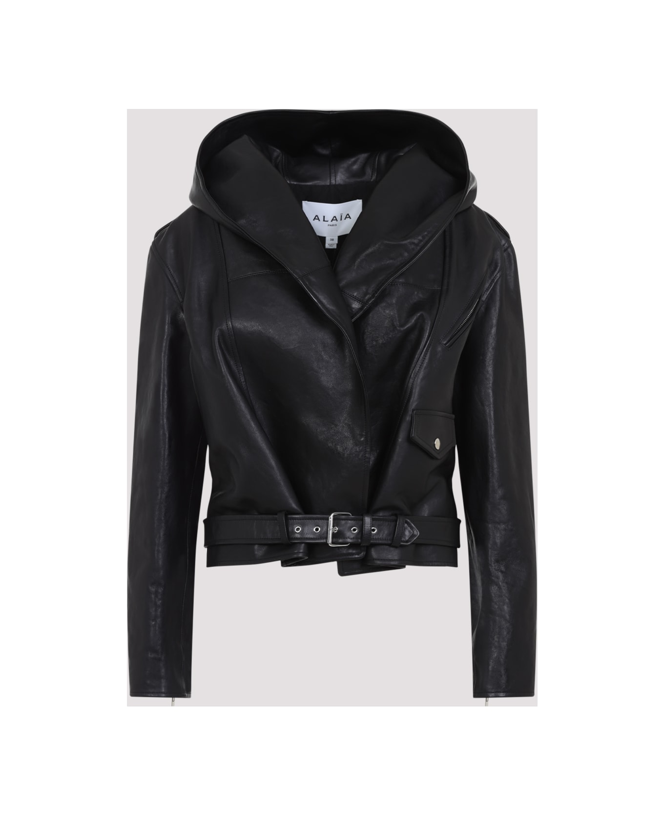 Alaia Alaïa Hooded Biker Jacket - Noir Alaia