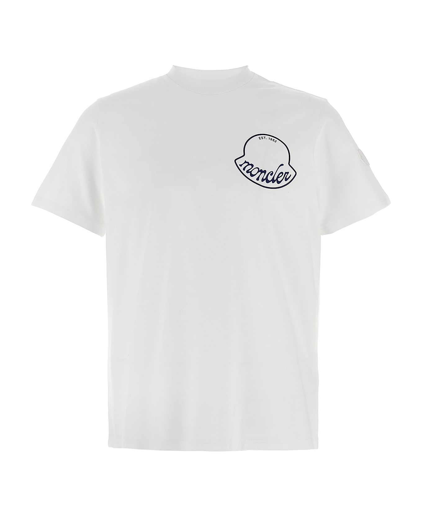 Moncler Logo Print T-shirt - White/Black