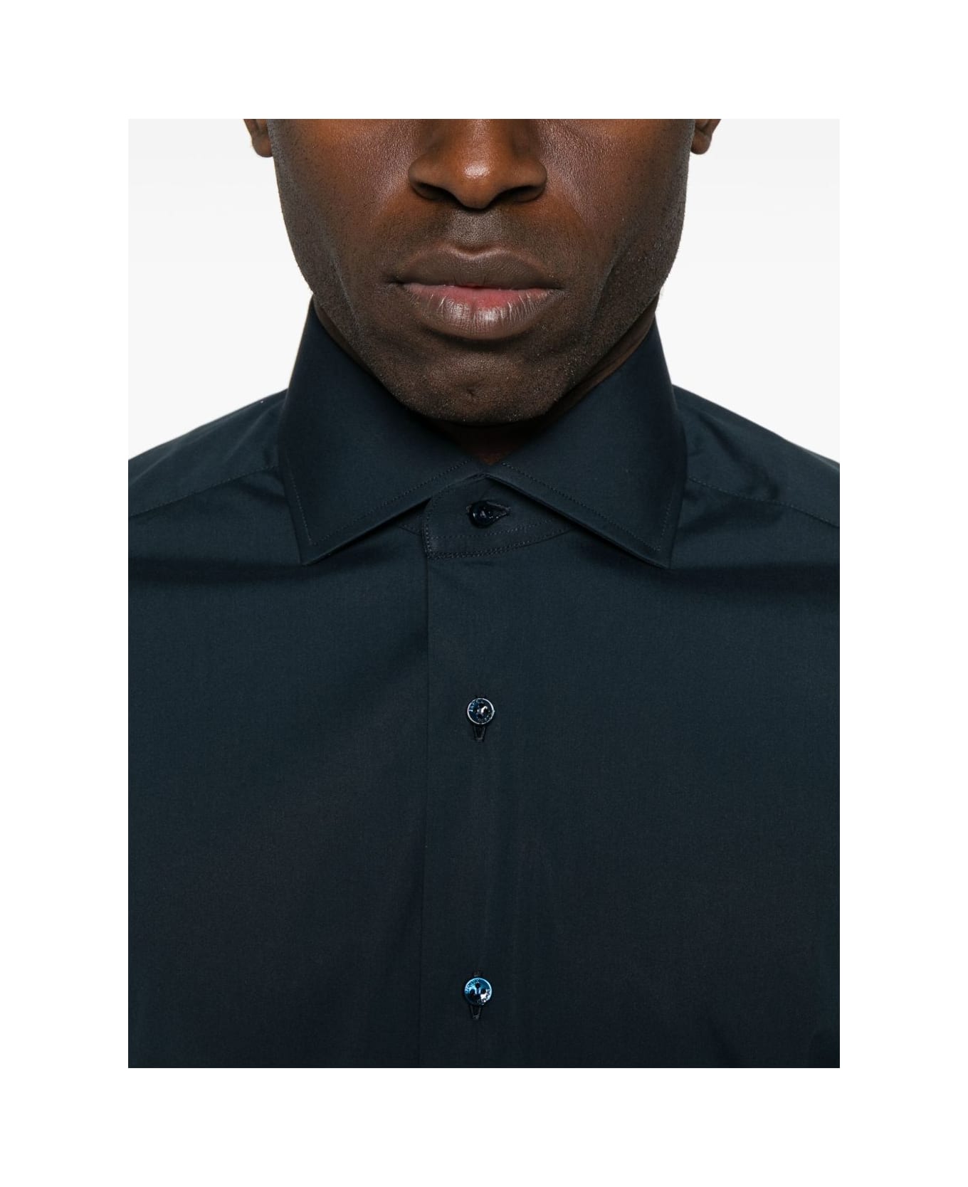 Barba Napoli Barba Poplin Shirt - Blue