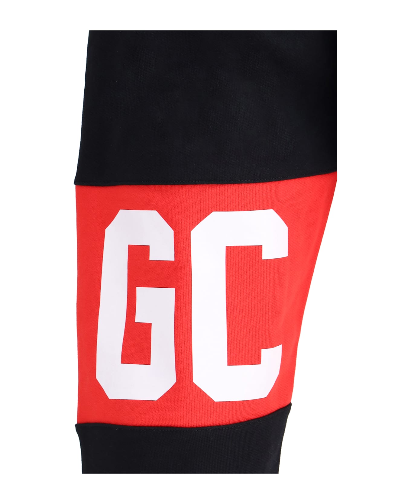 GCDS Logoed Sweatpants - BLACK/RED/WHITE