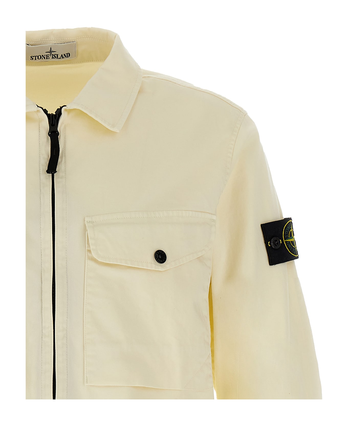 Stone Island Cotton Overshirt - White