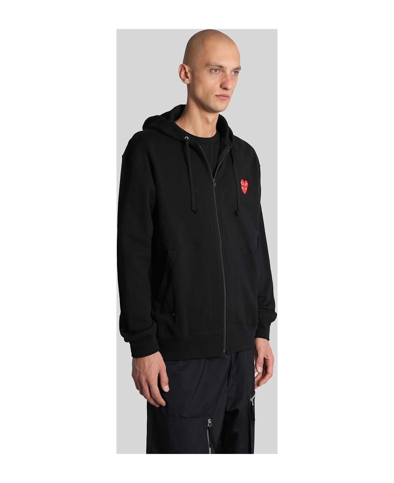 Comme des Garçons Play Sweatshirt In Black Cotton - black