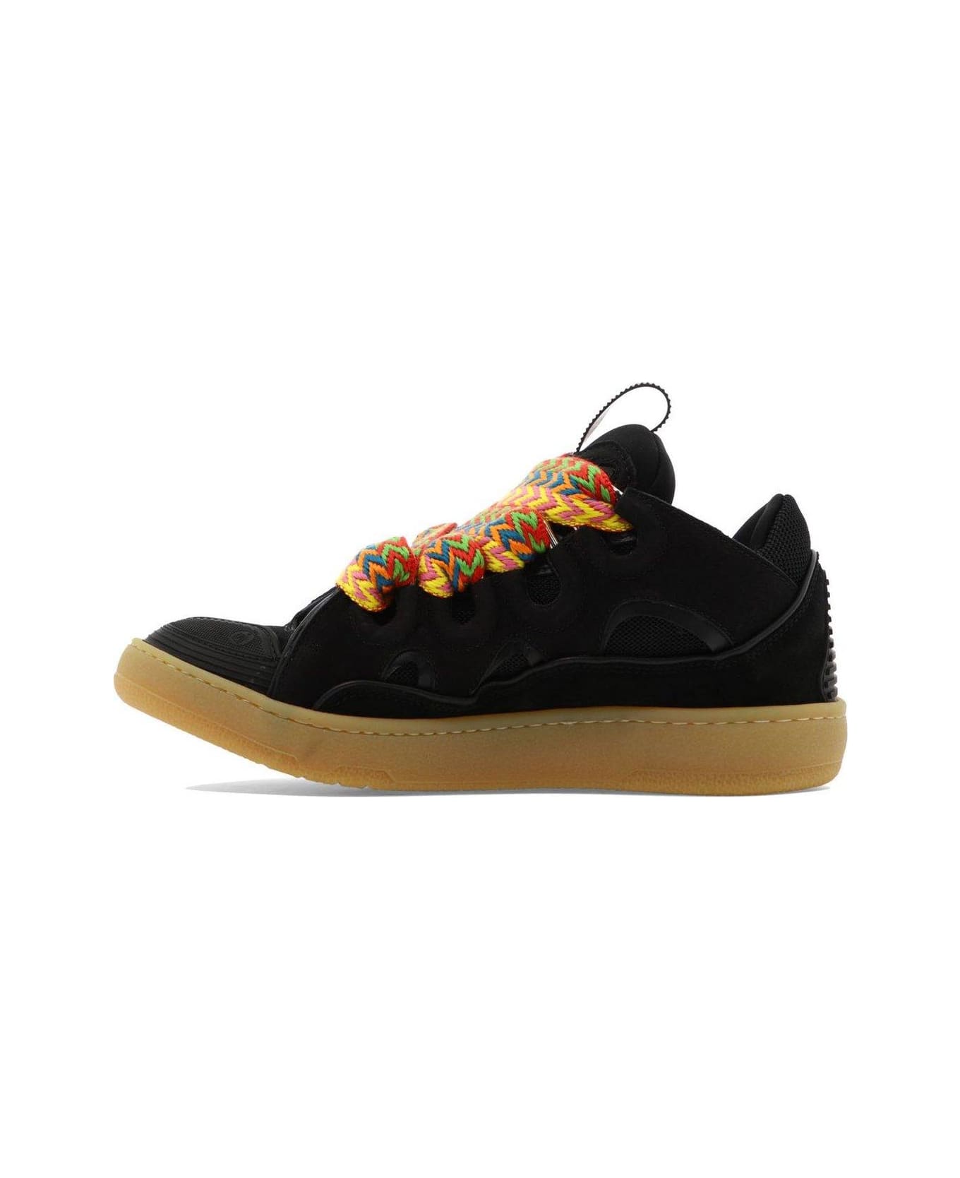 Lanvin Curb Panelled Lace-up Sneakers - Black スニーカー