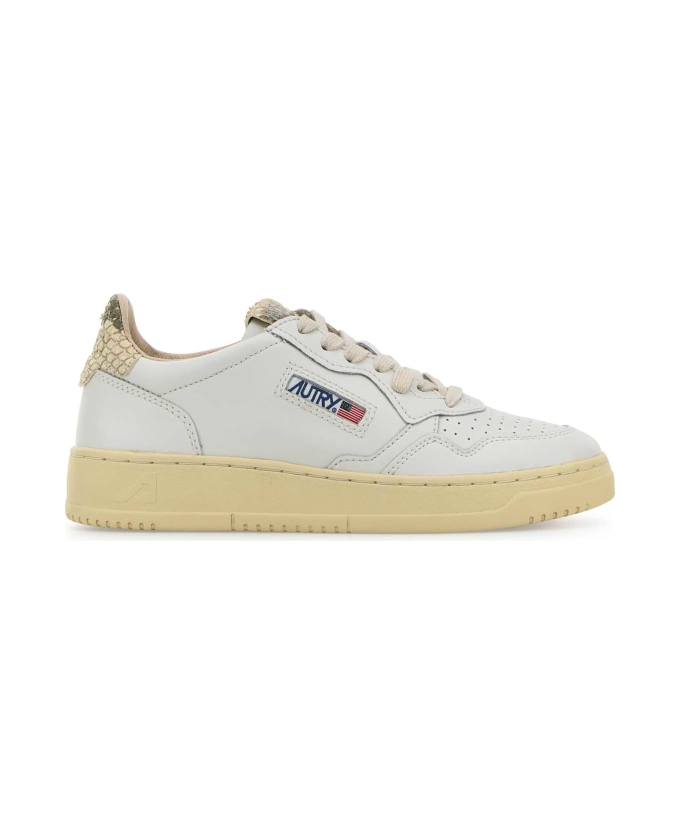 Autry White Leather Medalist Sneakers - White
