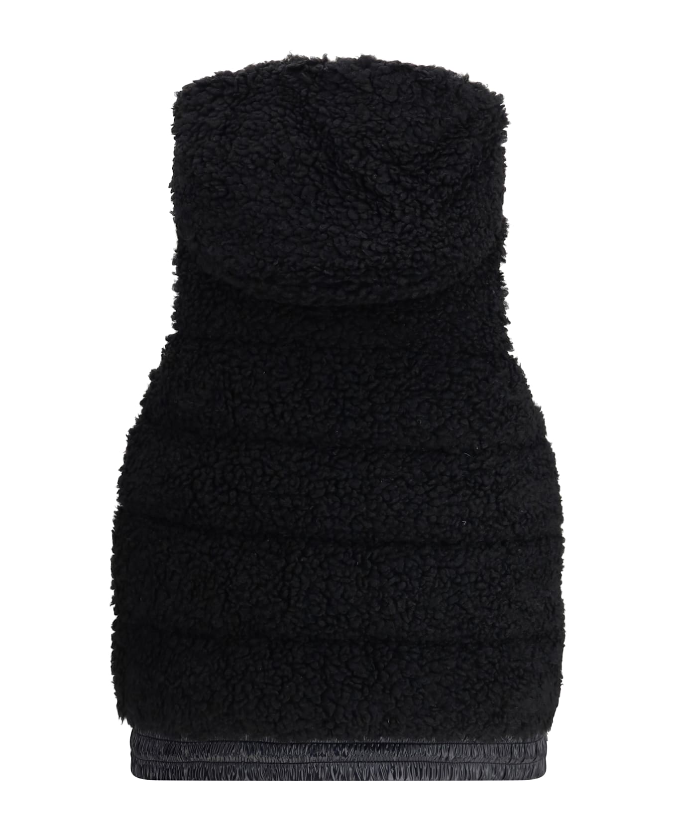 Moncler Grenoble Padded Gilet With A Wool-effect Texture