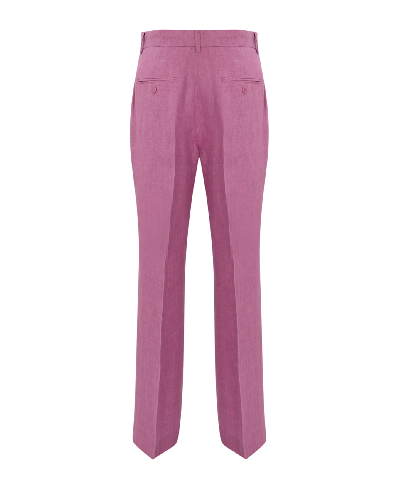 Weekend Max Mara Malizia Trousers In Linen Canvas - Bounganville